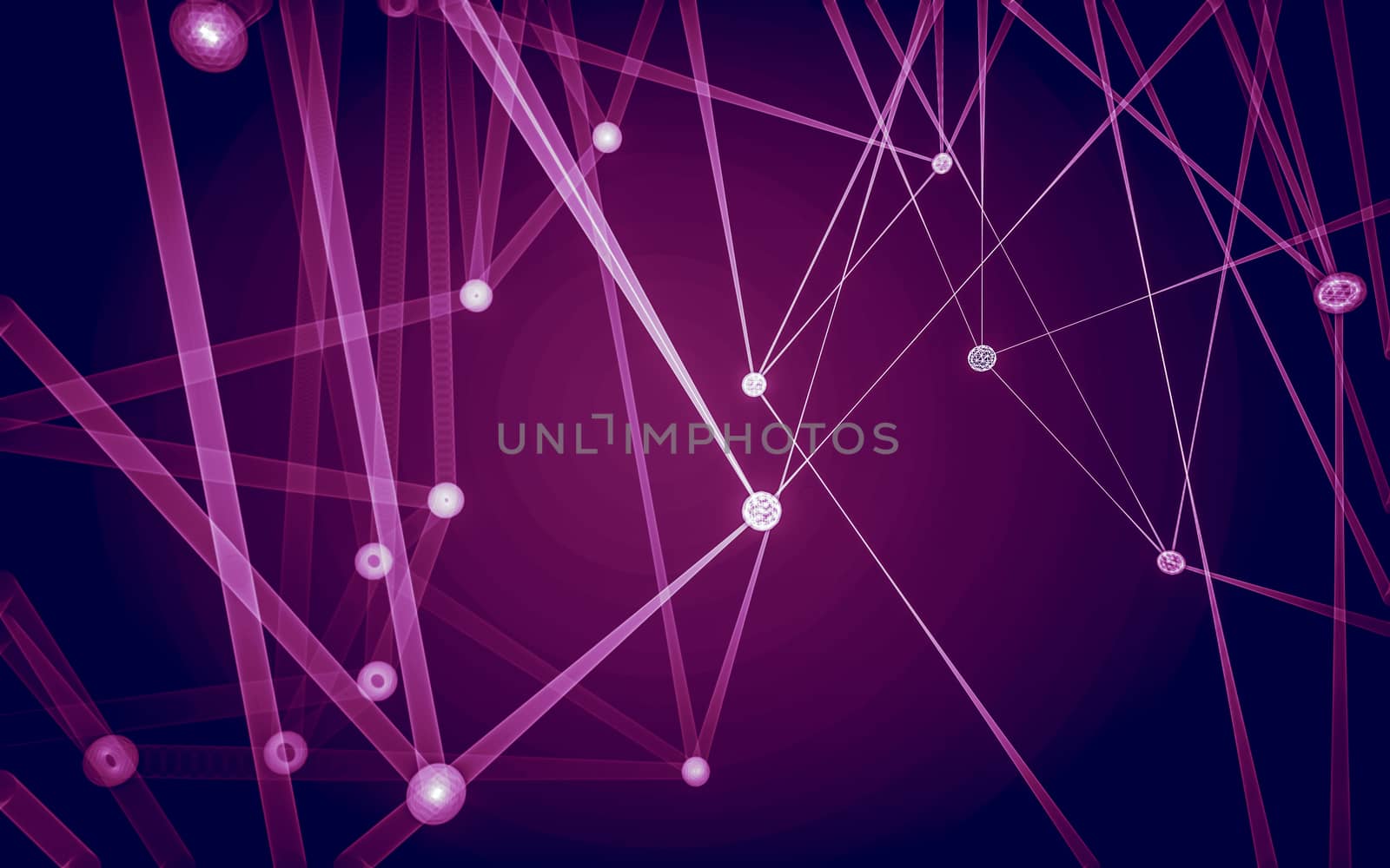 Abstract polygonal space low poly dark background with connecting dots and lines. Connection structure. 3d rendering