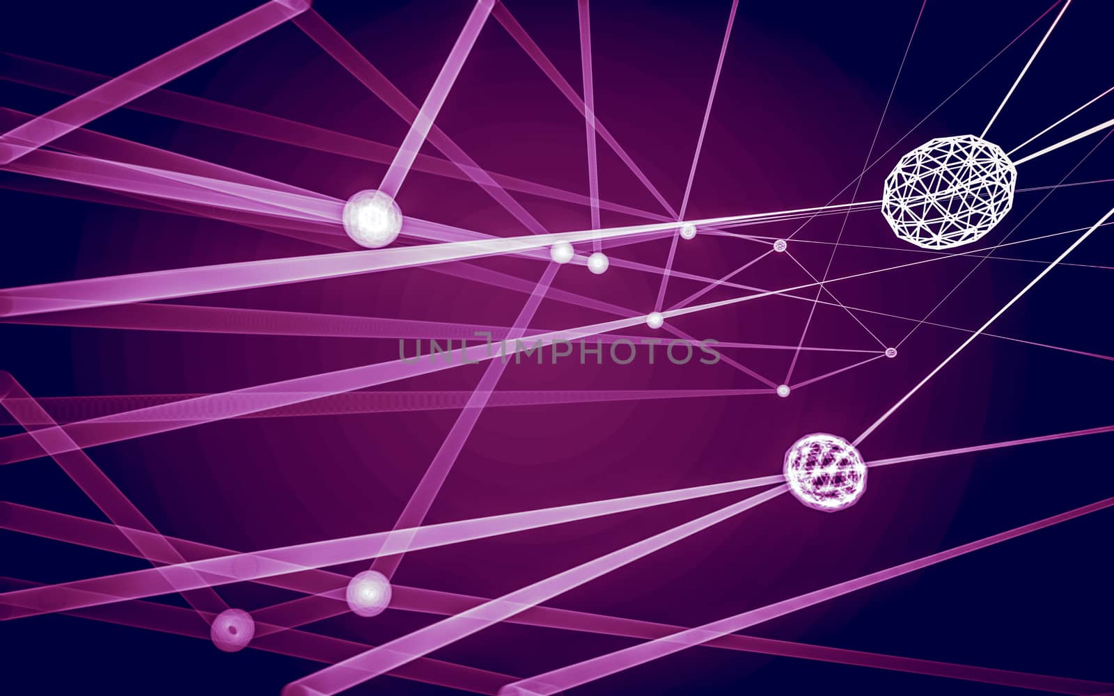 Abstract polygonal space low poly dark background with connecting dots and lines. Connection structure. 3d rendering