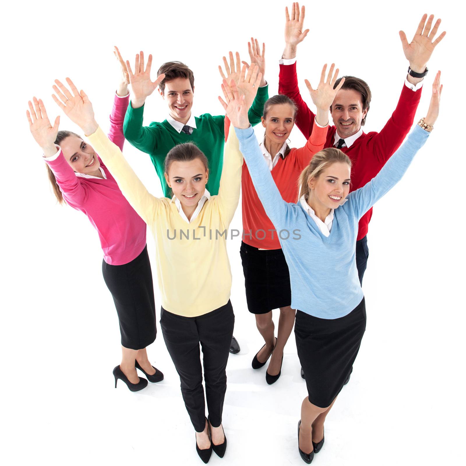 People with raised hands by ALotOfPeople
