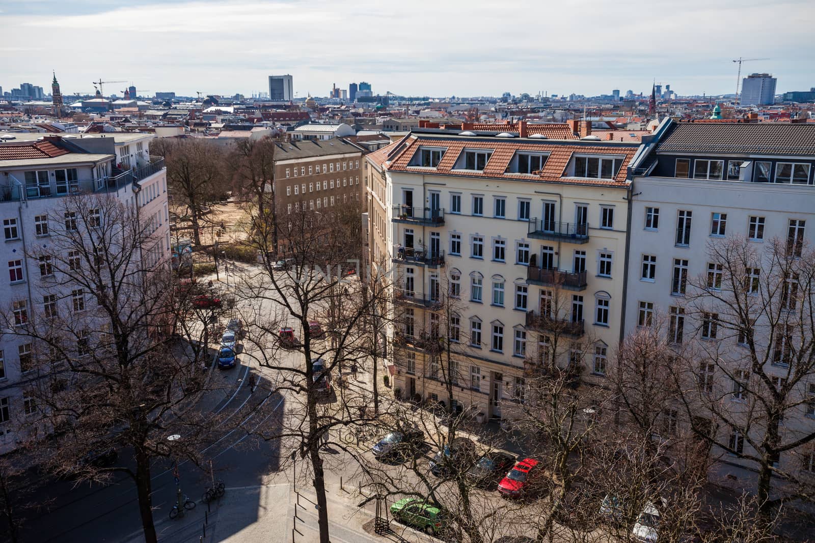 Aerial view of Berlin's Prenzlauer Berg neighborhood
