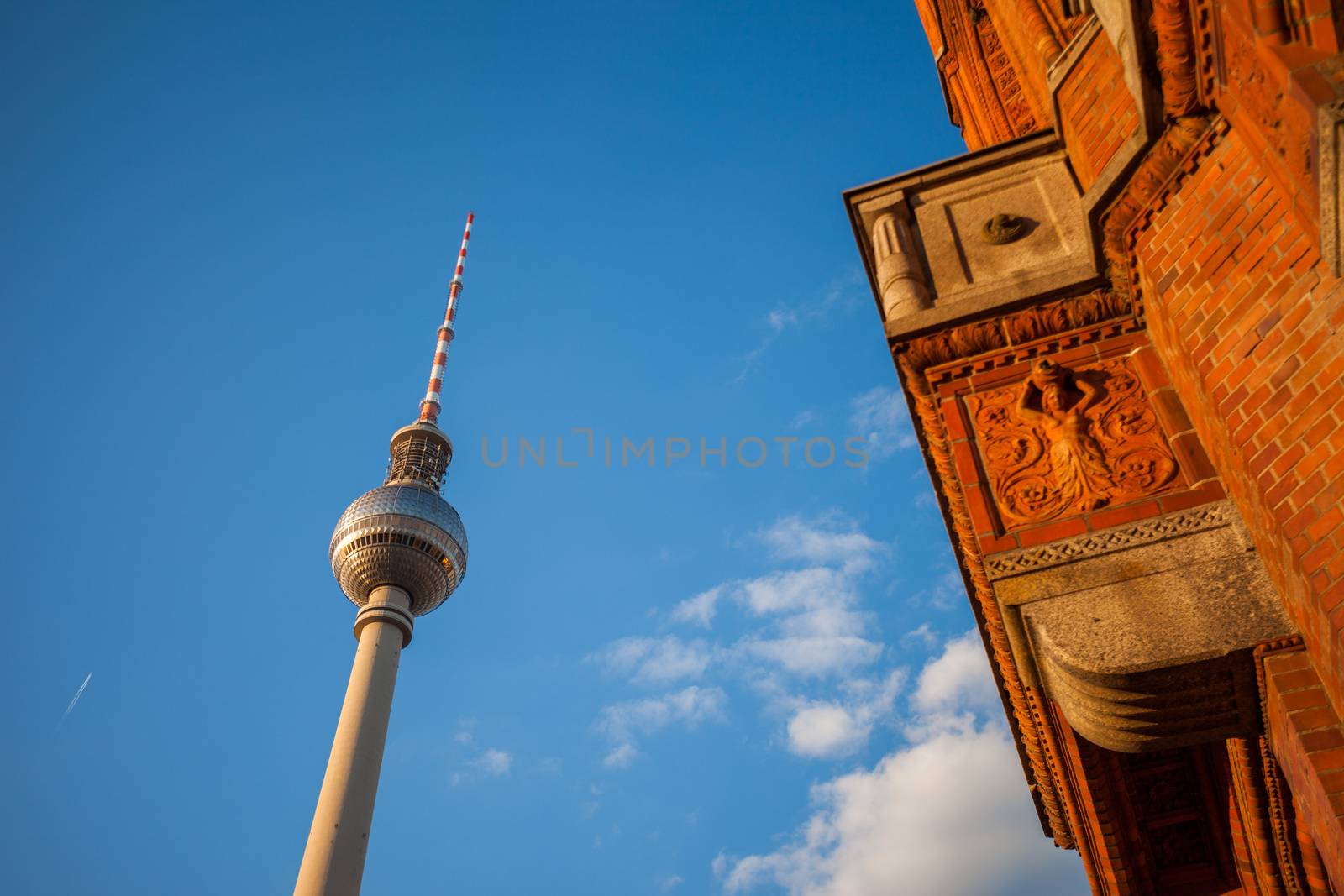 The Rotes Rathaus and Fernsehturm (TV Tower), Berlin by edan