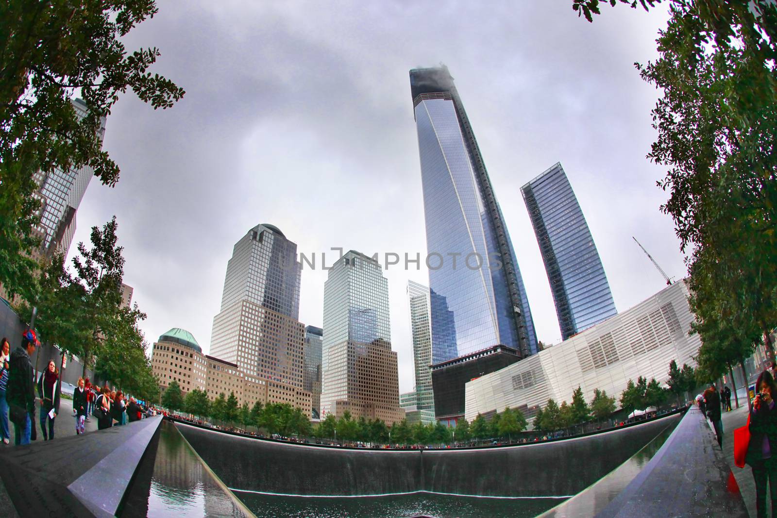 NEW YORK CITY - SEPTEMBER. 9: NYC's 9/11 Memorial at World Trade Center Ground Zero seen on 9 september, 2012. The memorial was dedicated on the 10th anniversary of the Sept. 11, 2001 attacks.