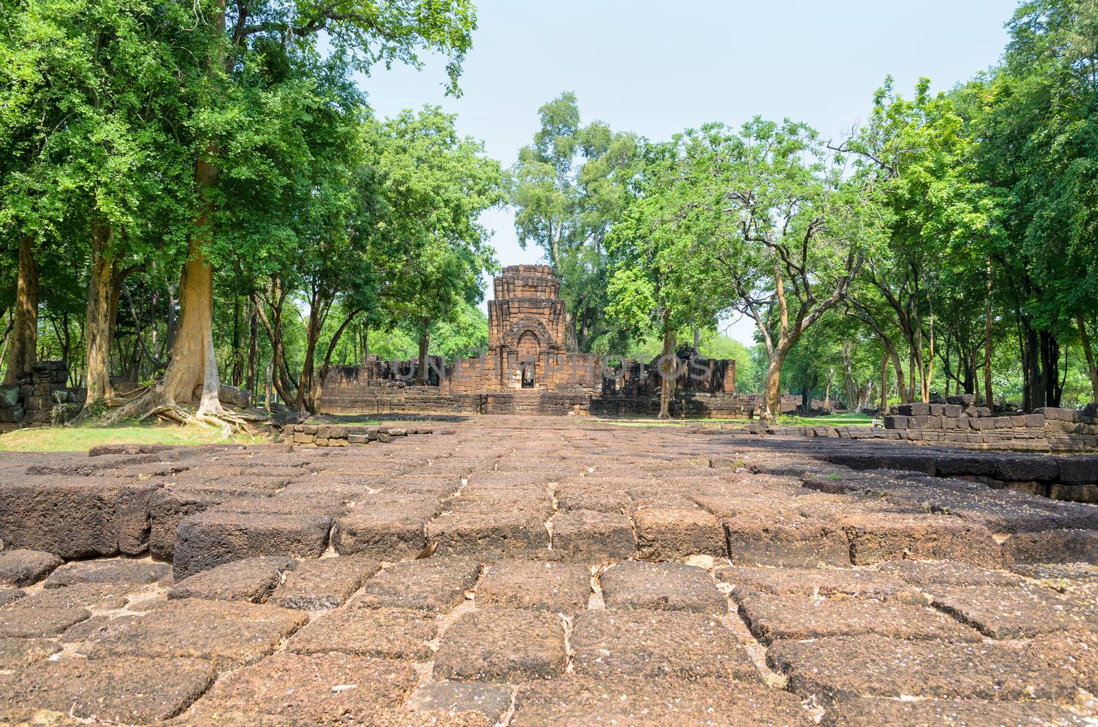 Prasat Mueang Sing Historical Park, Remains buildings of the ancient Khmer style temple attraction famous cultural in Sai Yok District, Kanchanaburi Province, Thailand