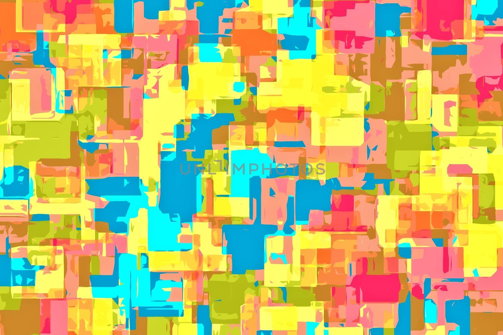 colorful painting abstract background in yellow blue and pink by Timmi