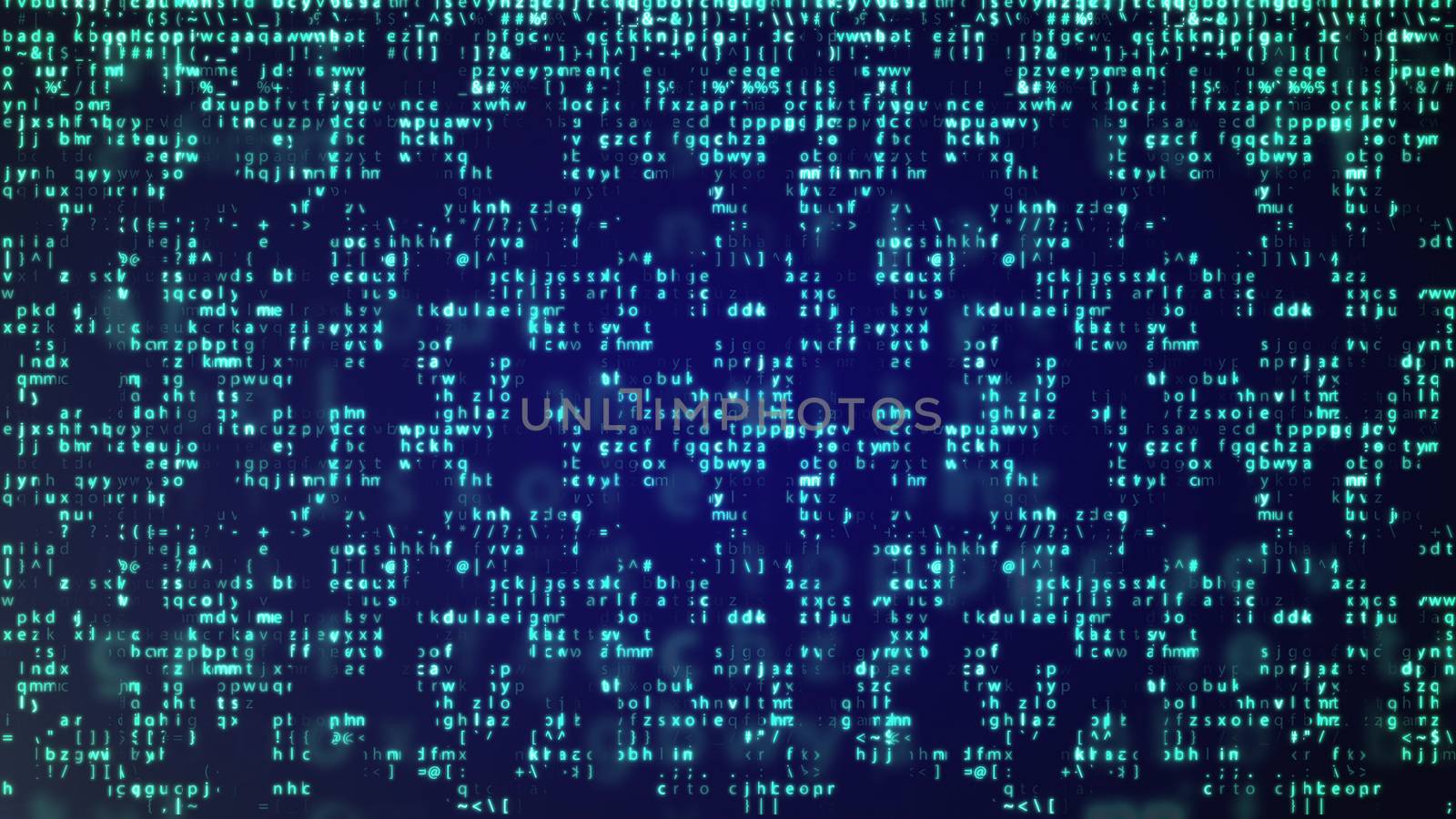 Abstract Blue Technology Background. Binary Computer Code. Programming / Coding / Hacker concept.