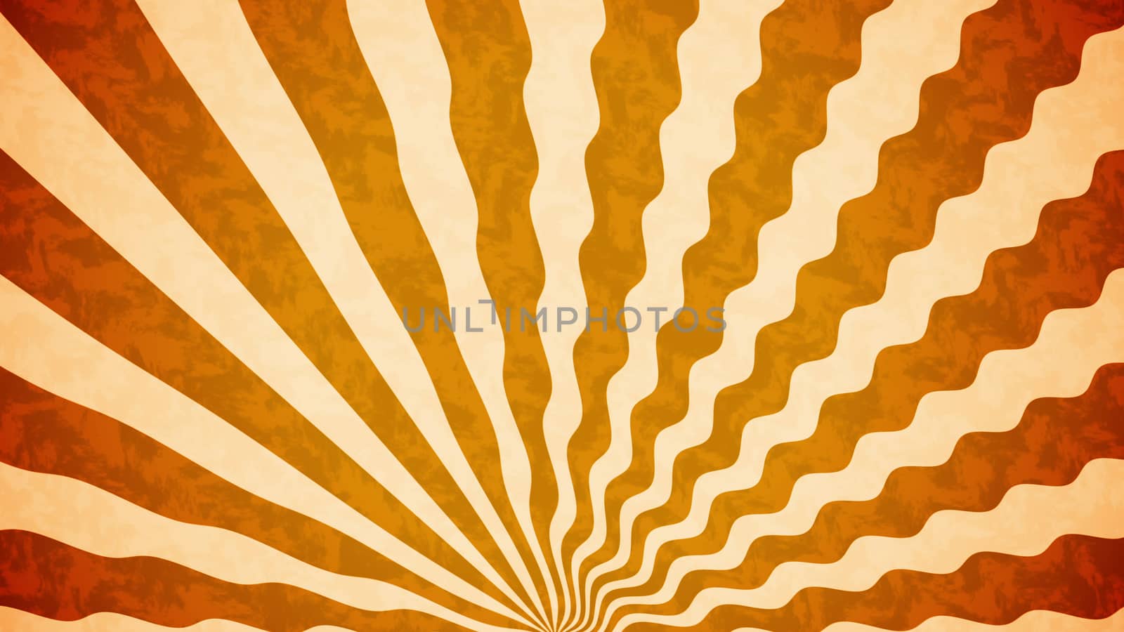 Orange Sunbeams grunge background. A vintage poster. 