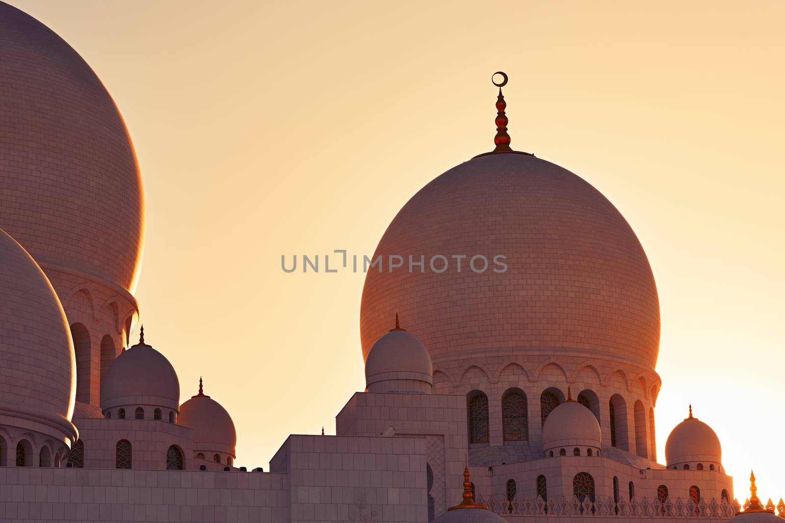 Mosque in Abu Dhabi, the capital city of the United Arab Emirate