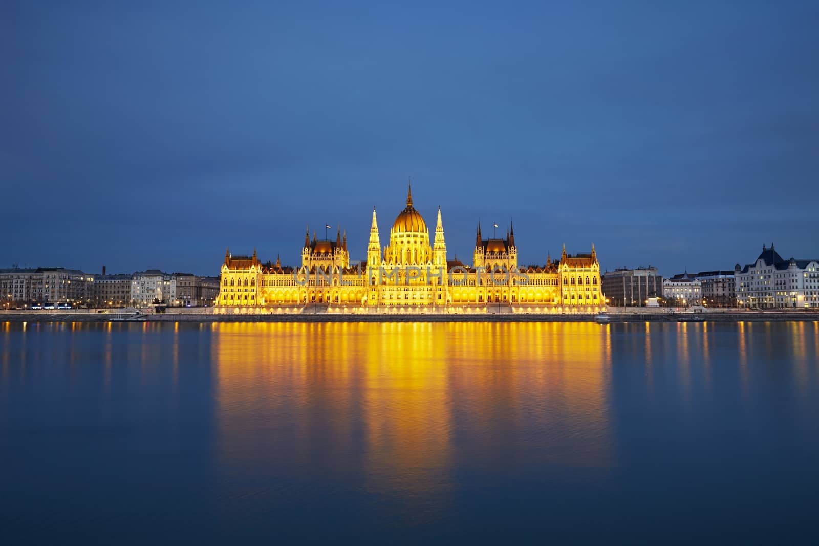 Amazing twilight in Budapest - Parliament in Budapest, Hungary