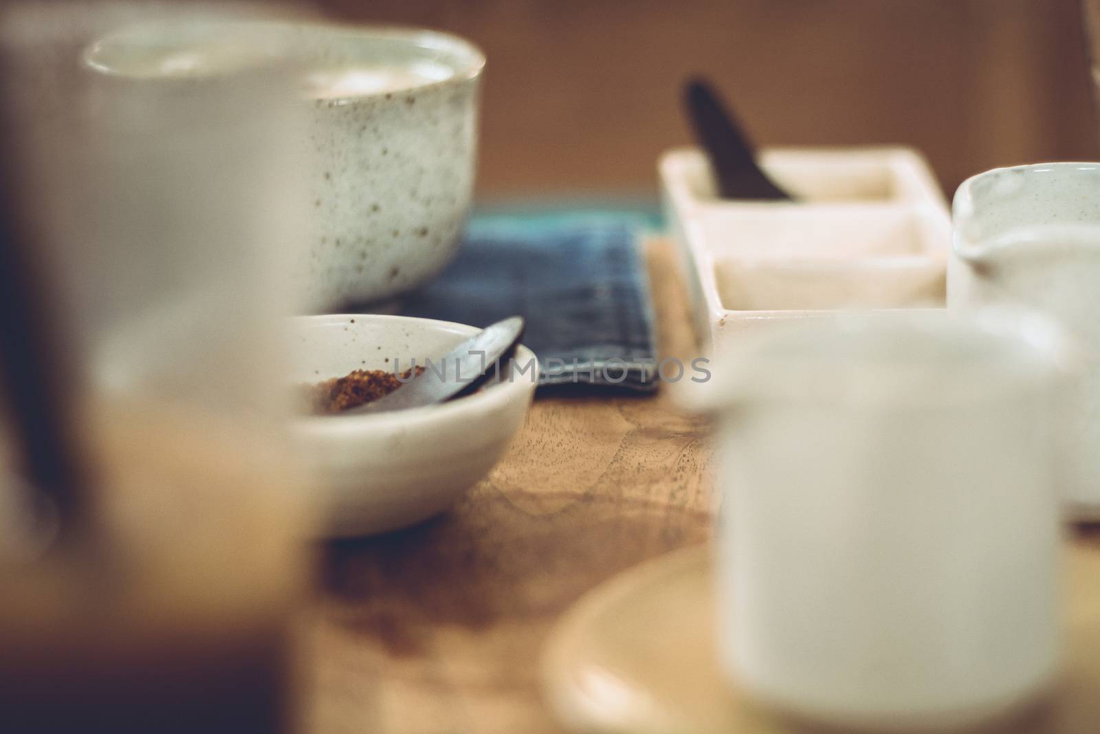 Candid shots of crockery used for eating and drinking.