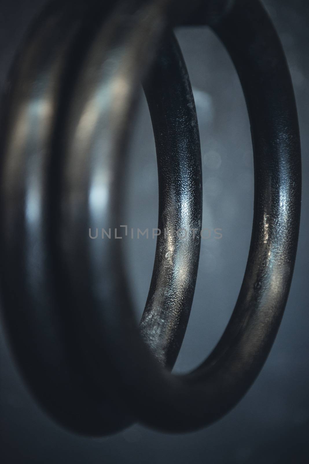 Detailed shot of gymnastic rings used in crossfit.