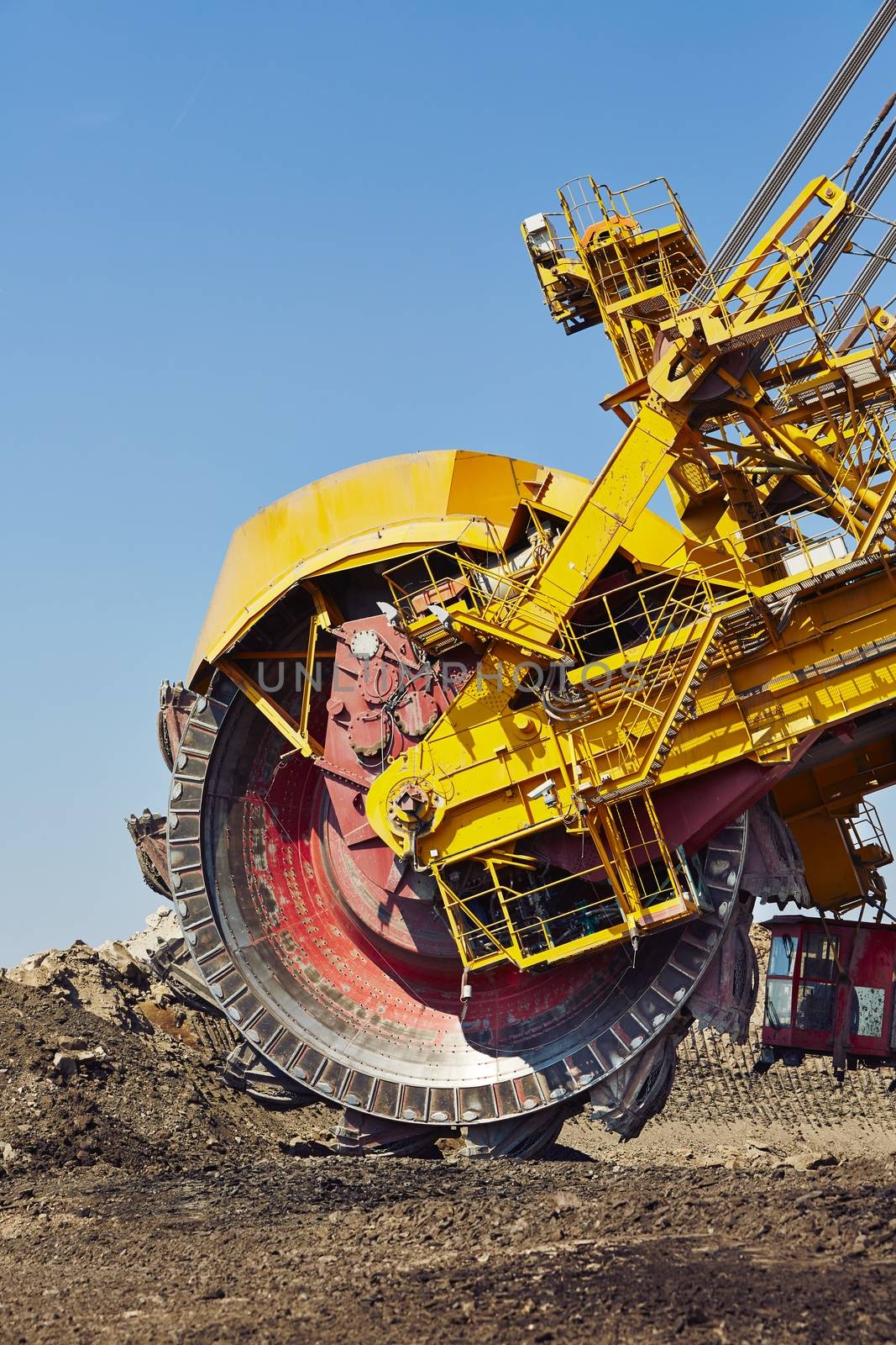 Huge mining machine in the coal mine