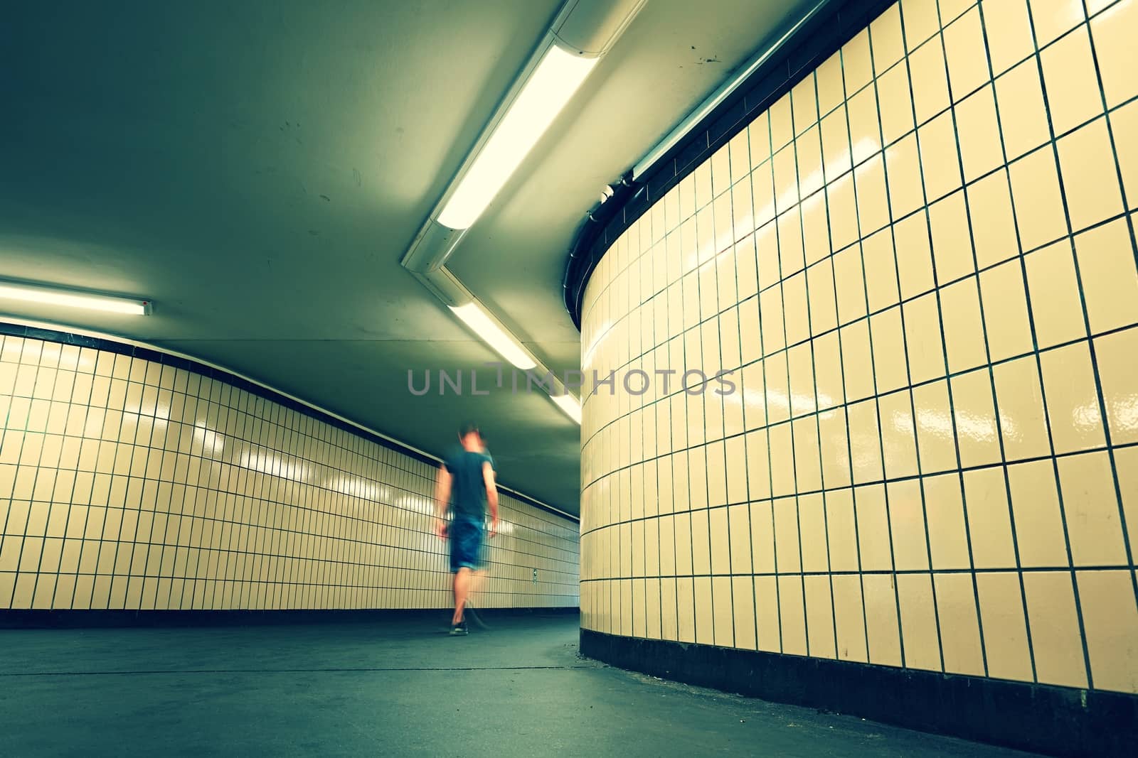 Alone in underground passage by Chalabala