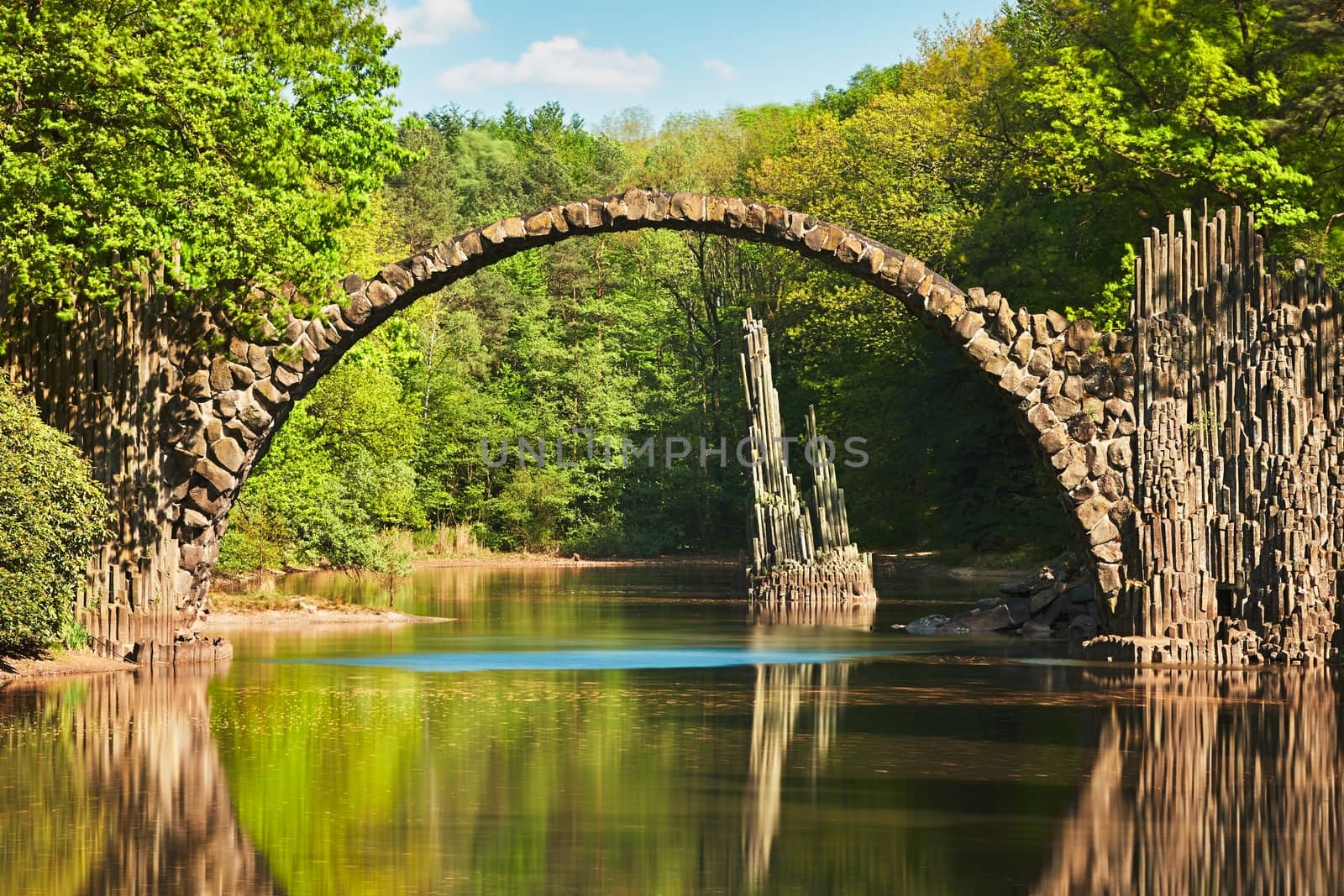 Amazing place in Germany - Rakotzbrucke also known as Devils Bridge in Kromlau. 