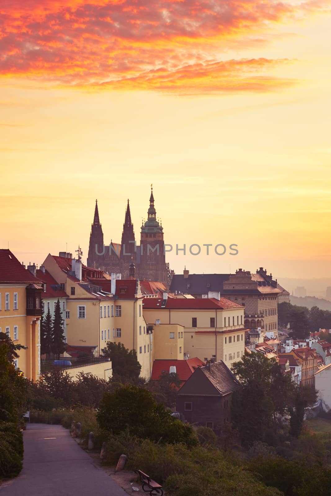 Prague at the sunrise  by Chalabala