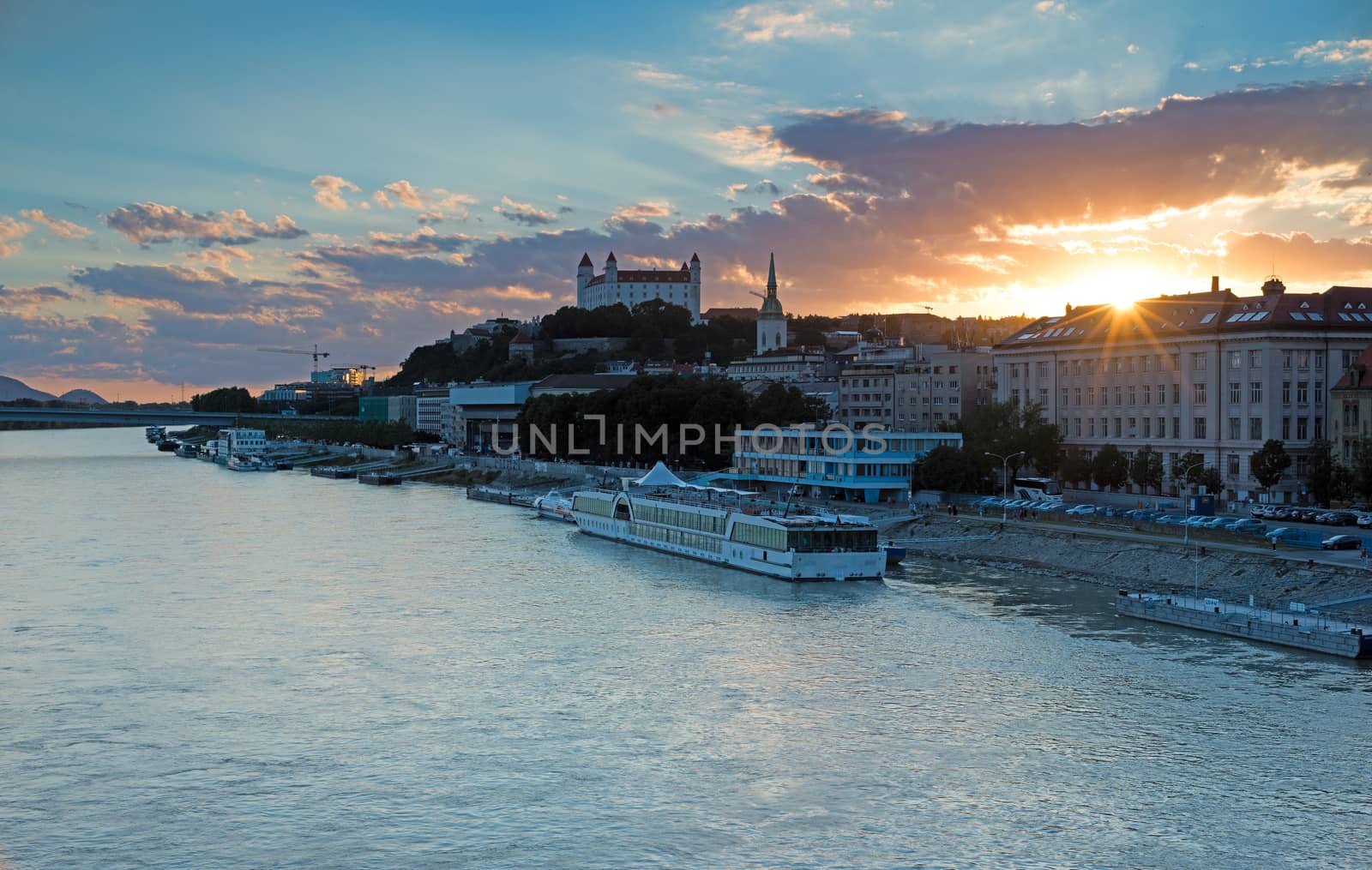View on Bratislava castle and river Danube - Slovakia by DNKSTUDIO