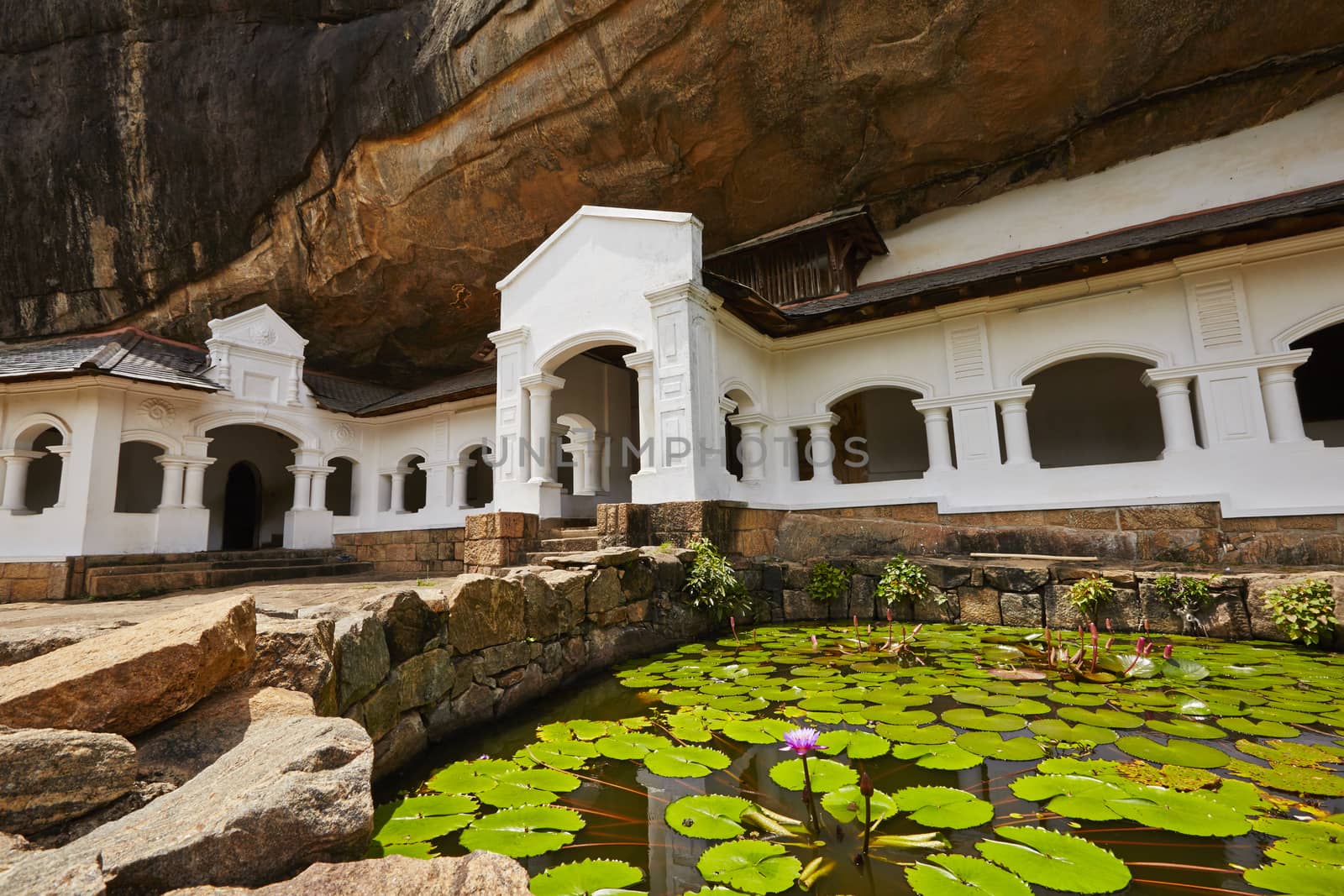 Entrance to Golden Temple of Dambulla - Sri Lanka