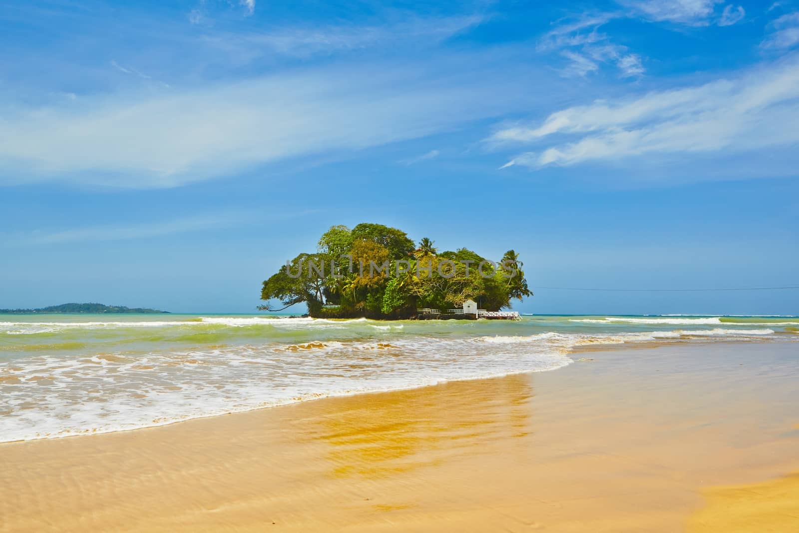 Tropical island in Weligama near Matara in Sri Lanka