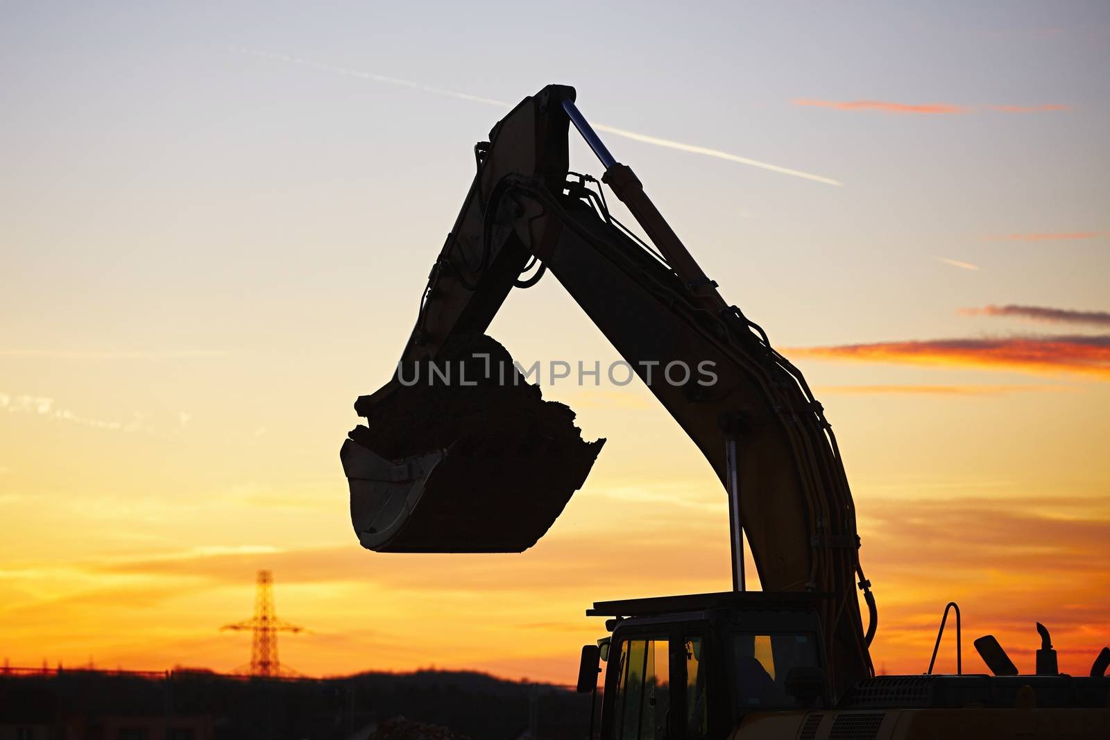 Building site at the sunset by Chalabala