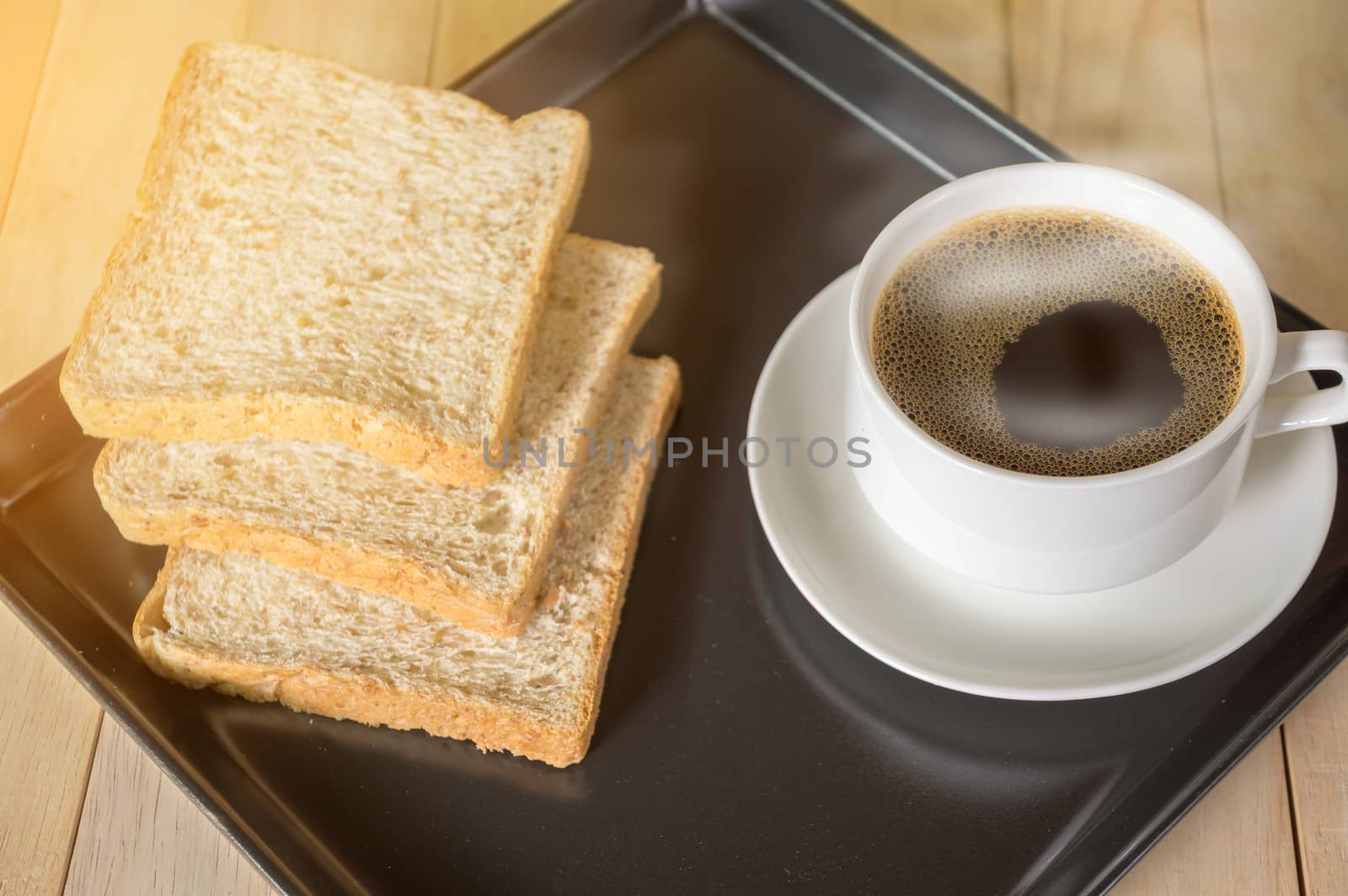 Cup of coffee with whole wheat