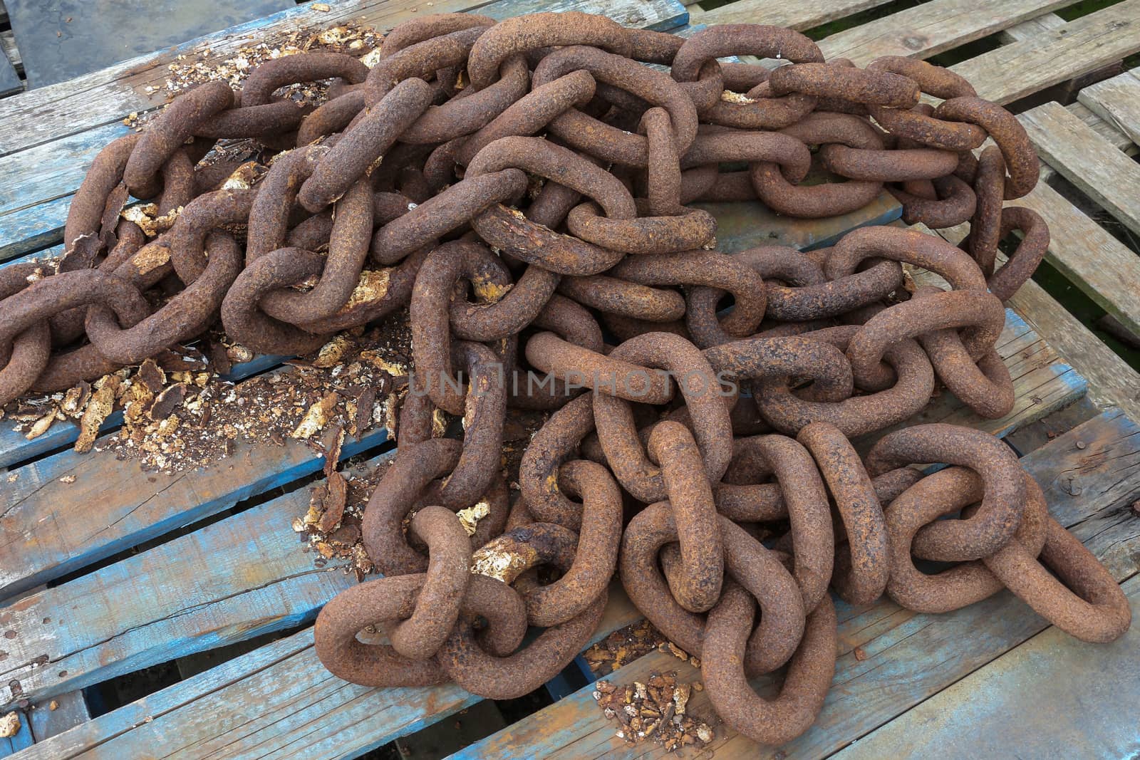 Industry - Pile of rusty old chains