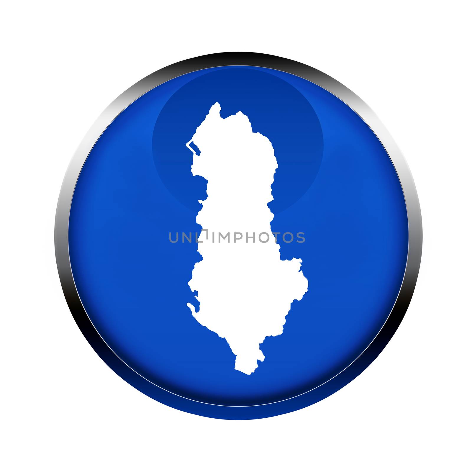 Albania map button in the color of the European flag.
