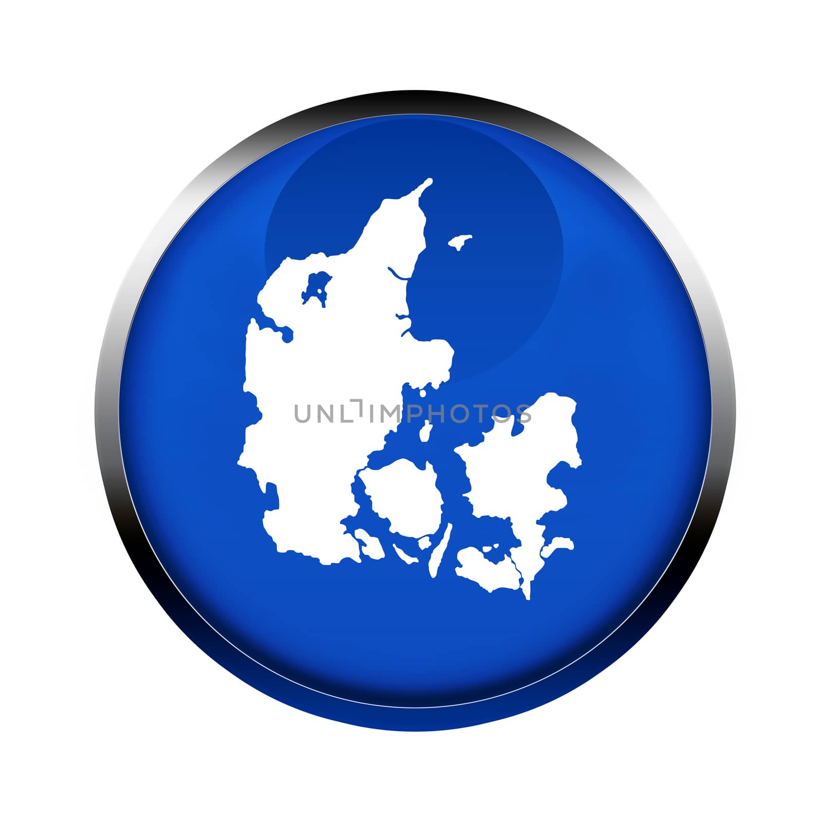 Denmark map button in the colors of the European Union.