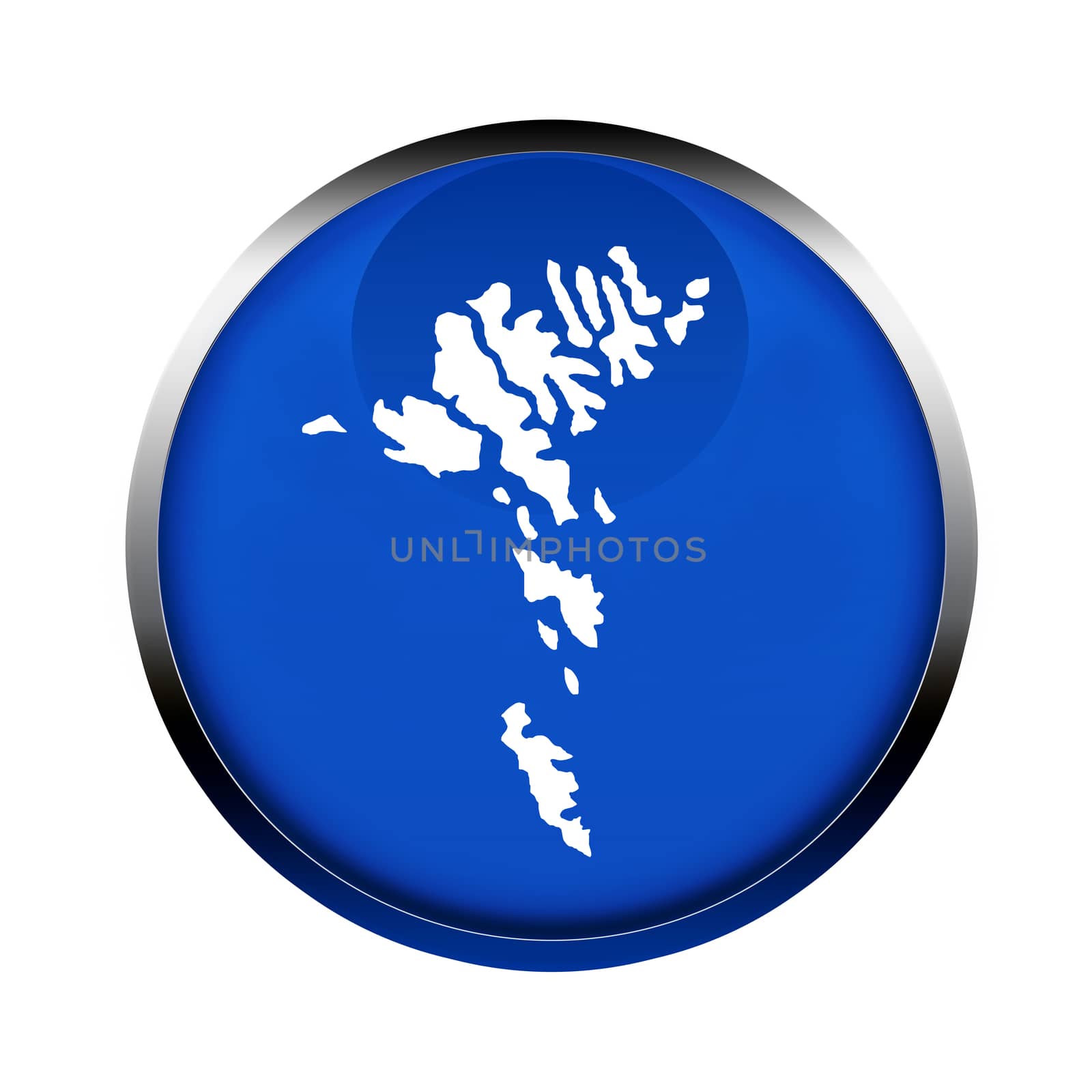 Faroe Islands map button in the colors of the European Union.