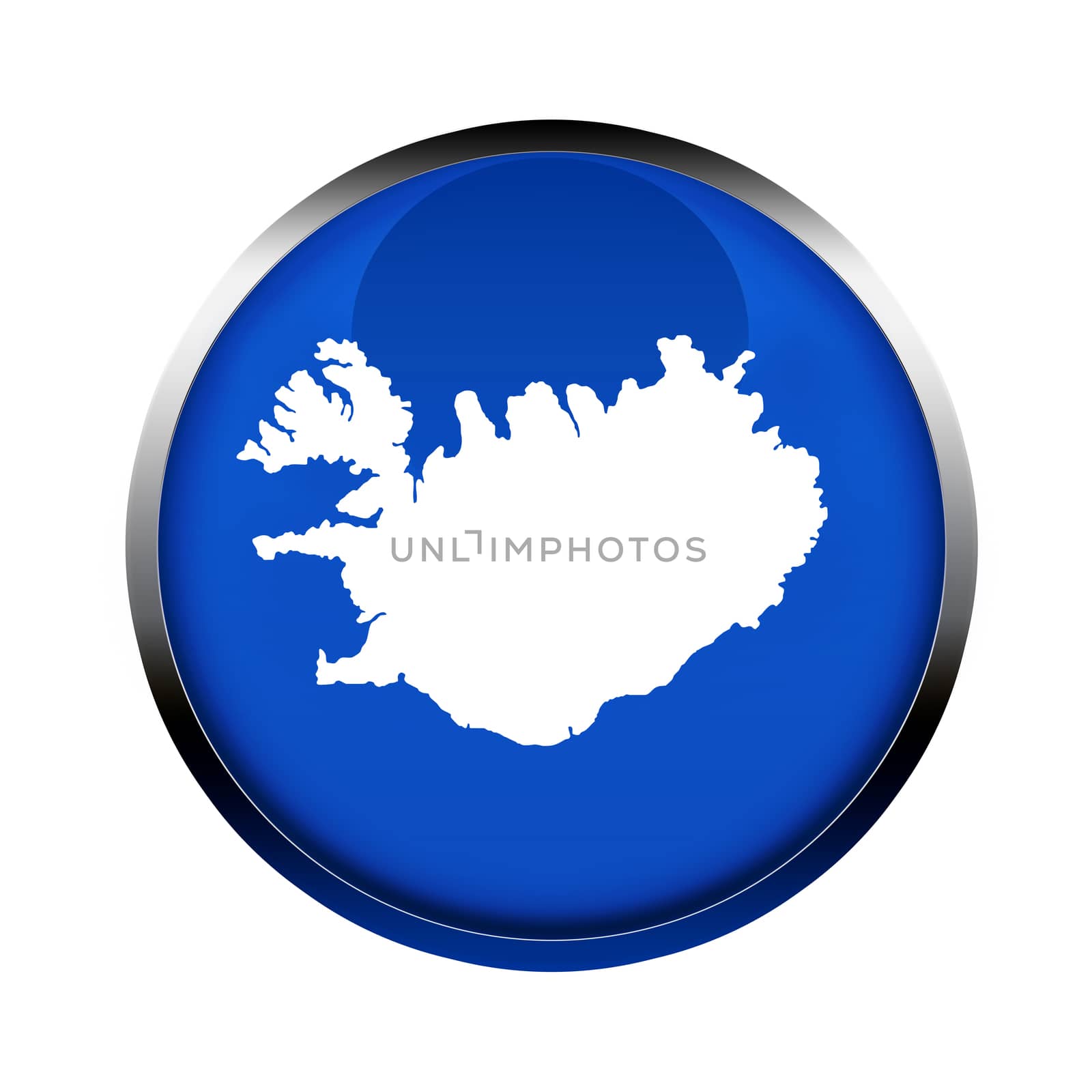 Iceland map button in the colors of the European Union.