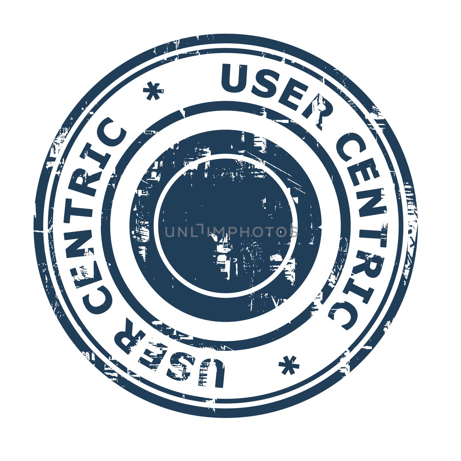 User centric business concept rubber stamp by speedfighter