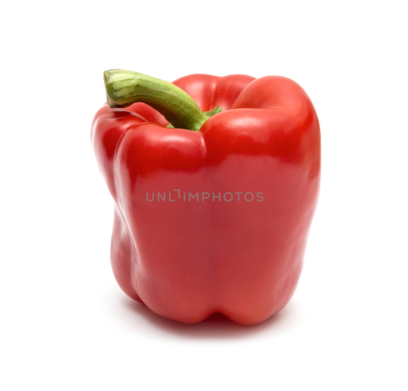 red bell pepper isolated on white background