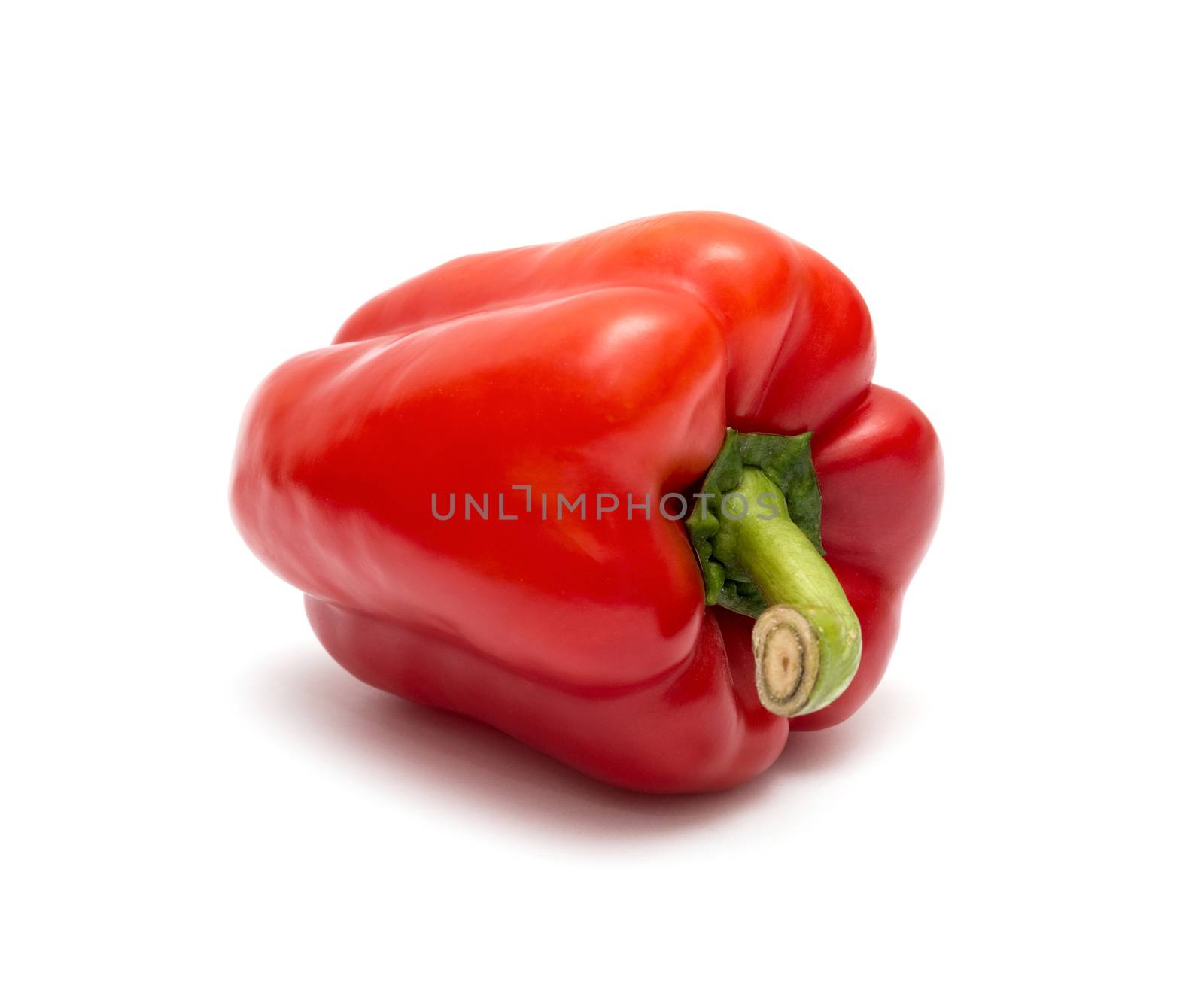 red bell pepper isolated on white background