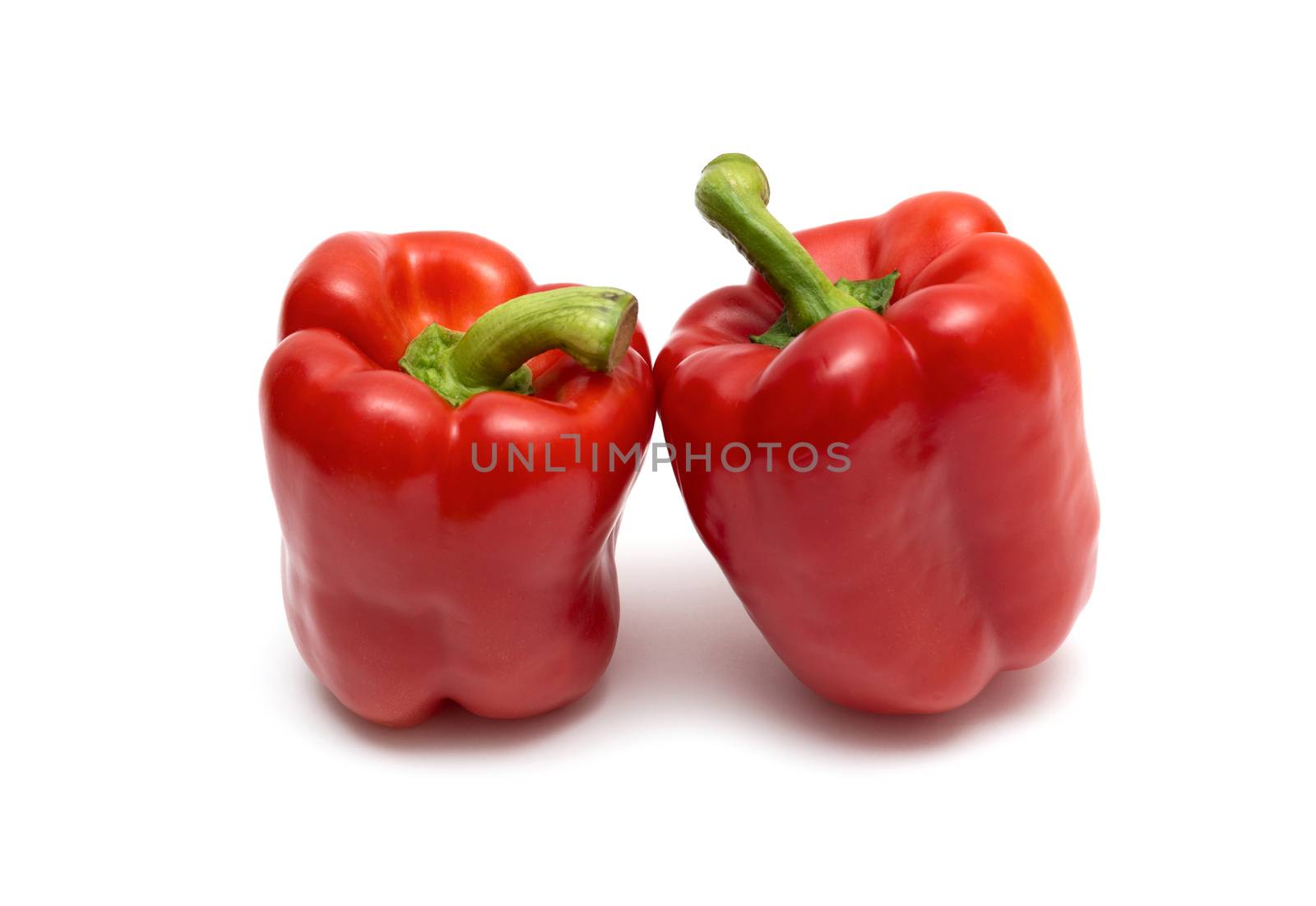 Sweet red pepper isolated on white background cutout by DNKSTUDIO