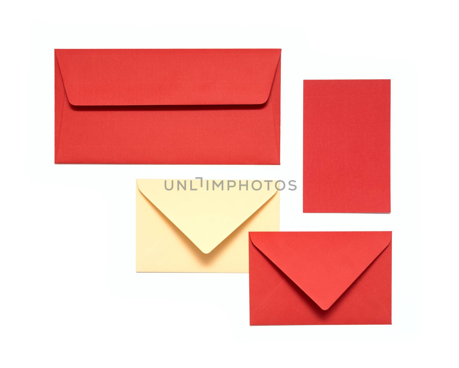 Red envelope on a white background