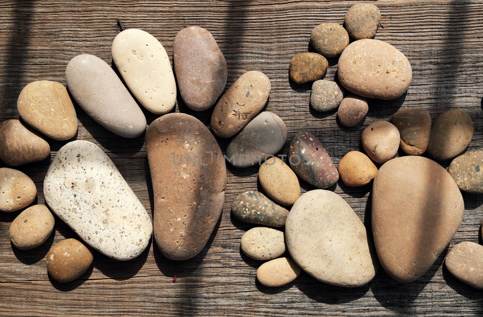 Abstract cute pebbles, footprint from boulder by xuanhuongho