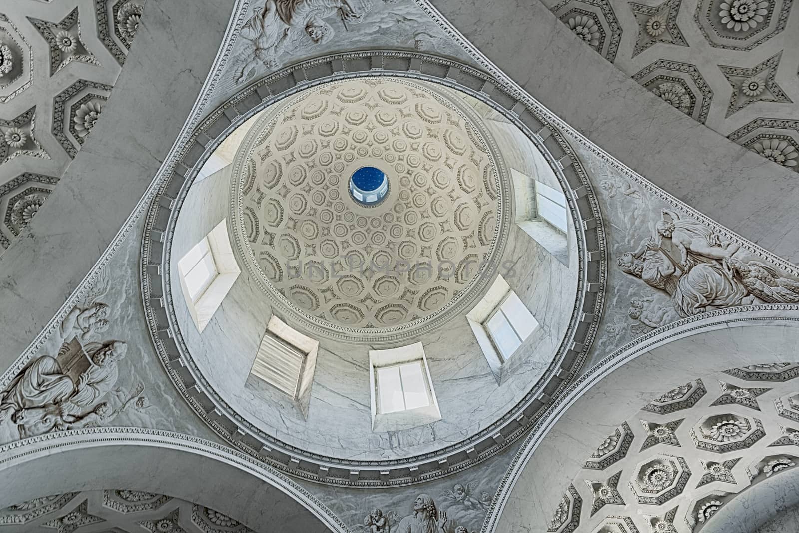 internal church dome view from below