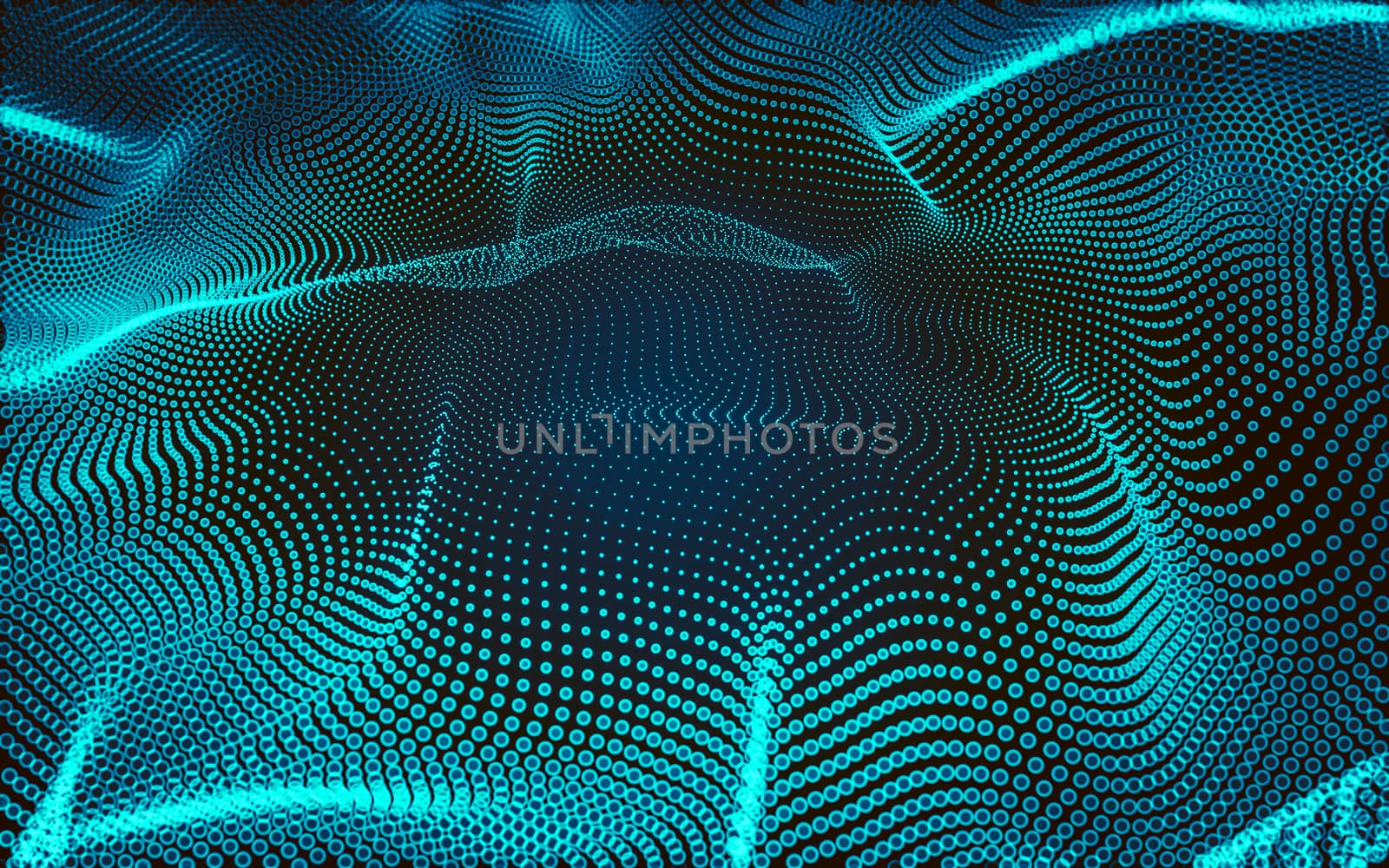 Abstract polygonal space low poly dark background with connecting dots and lines. Connection structure. 3d rendering