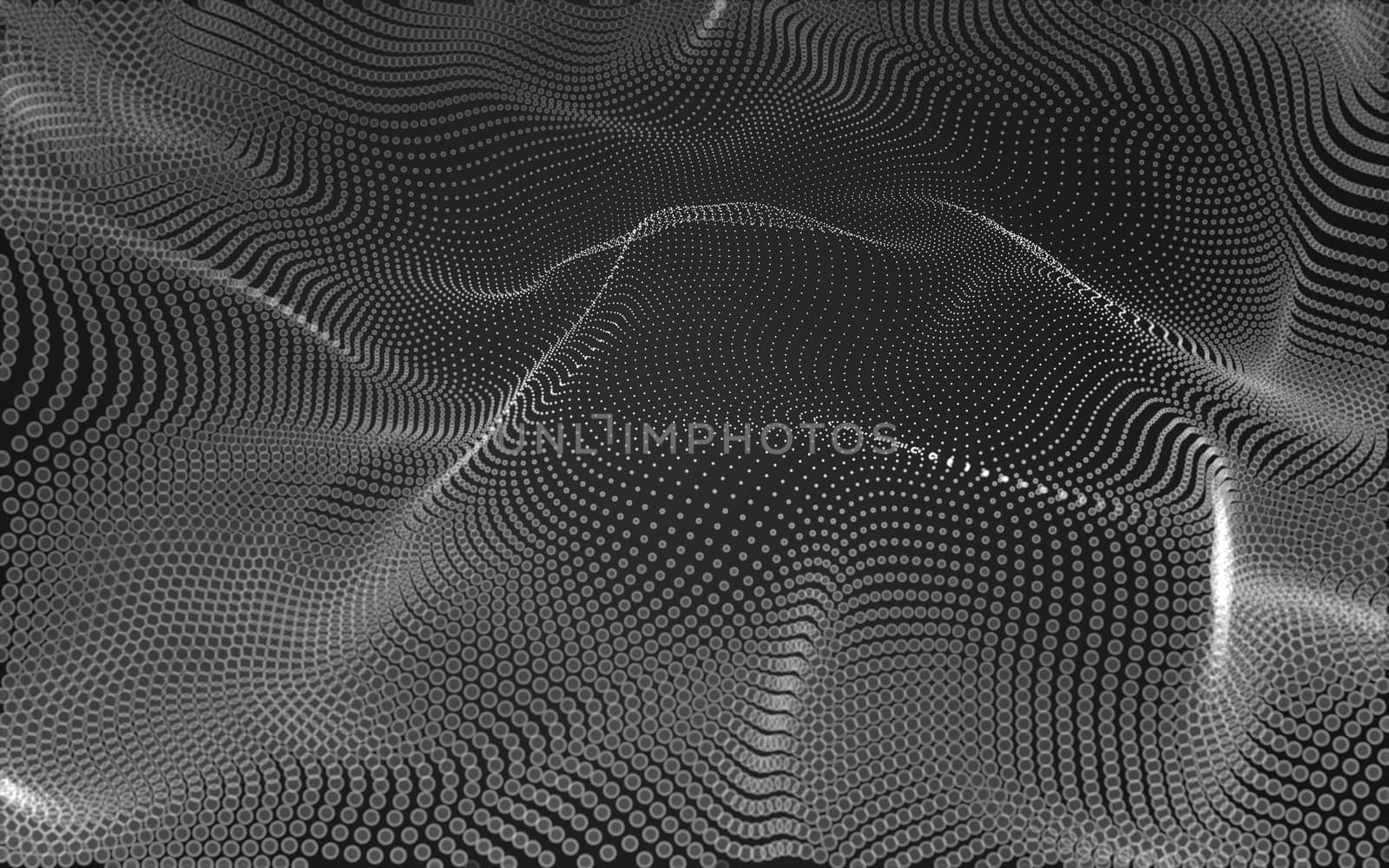 Abstract polygonal space low poly dark background with connecting dots and lines. Connection structure. 3d rendering