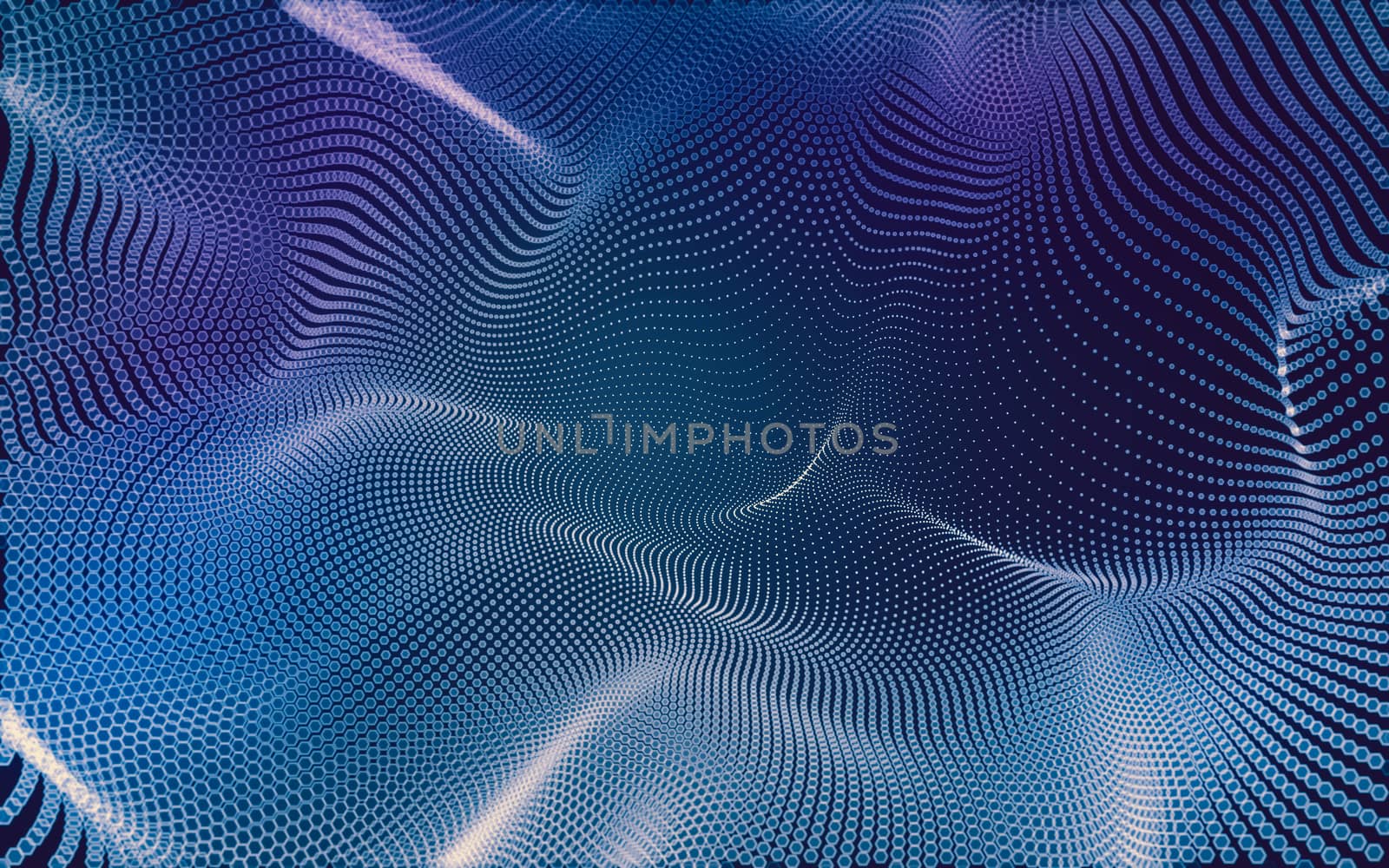 Abstract polygonal space low poly dark background, 3d rendering by teerawit