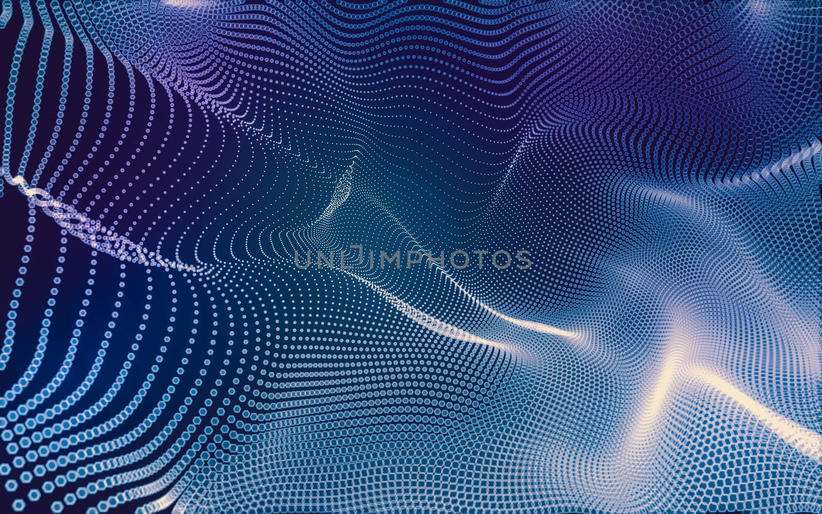 Abstract polygonal space low poly dark background, 3d rendering by teerawit