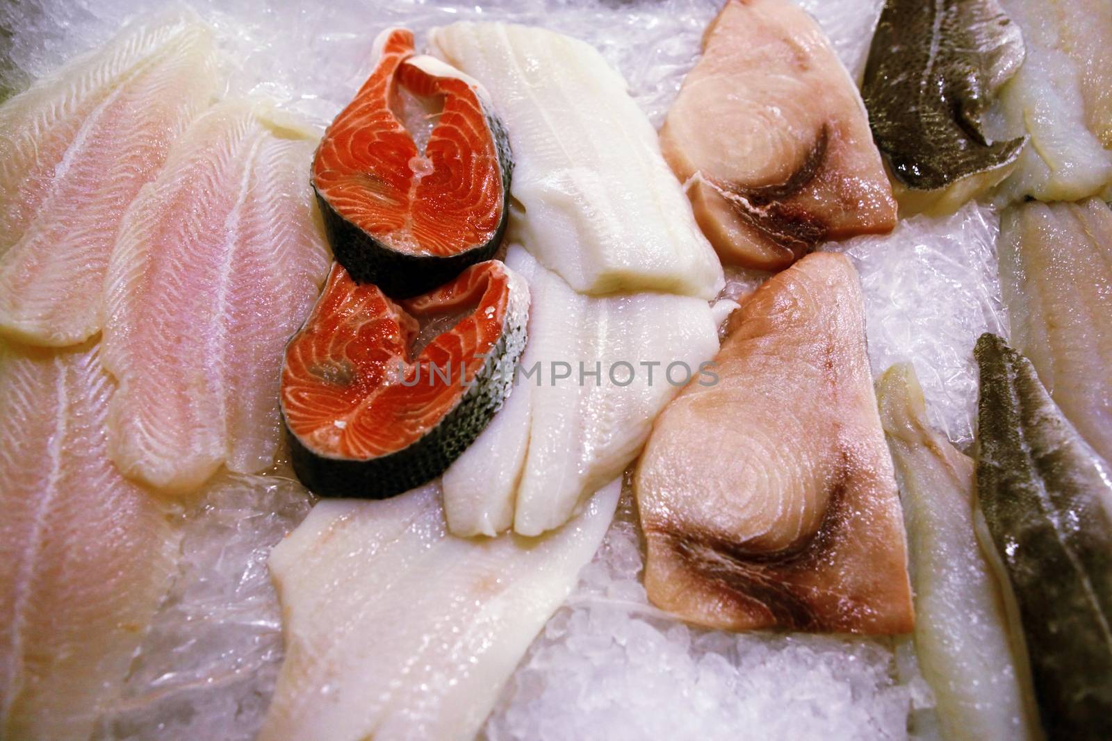 Fresh fish at a fish market