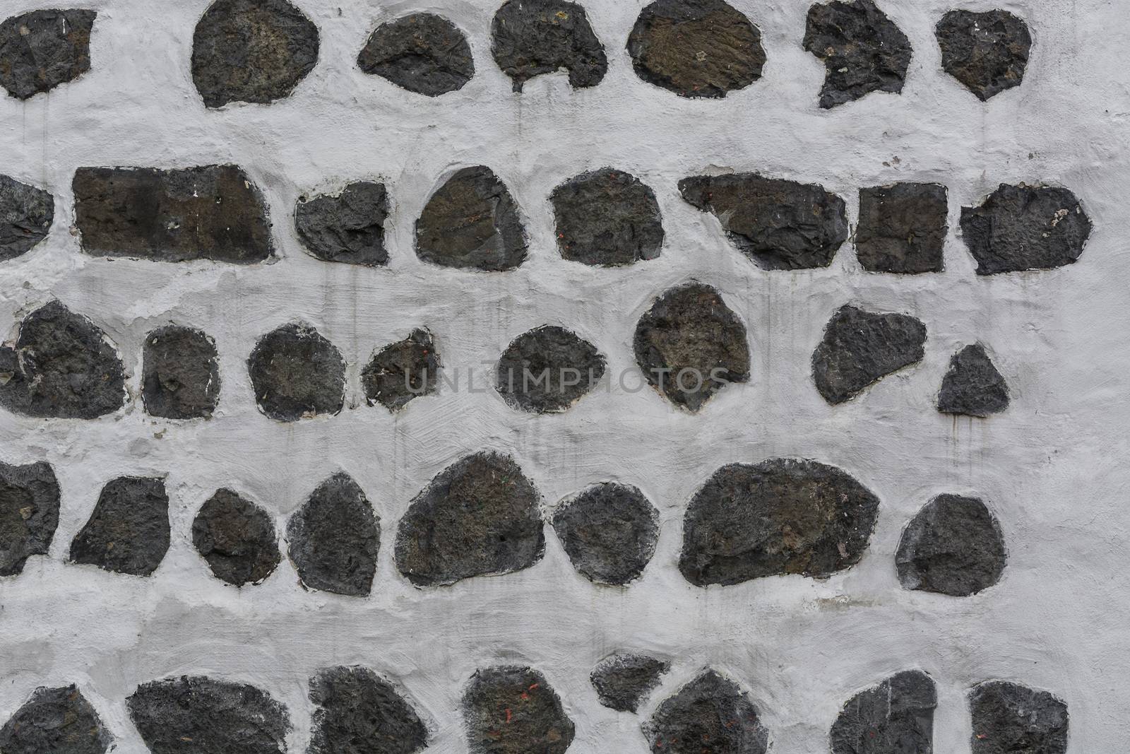 Background, stone wall plastered white