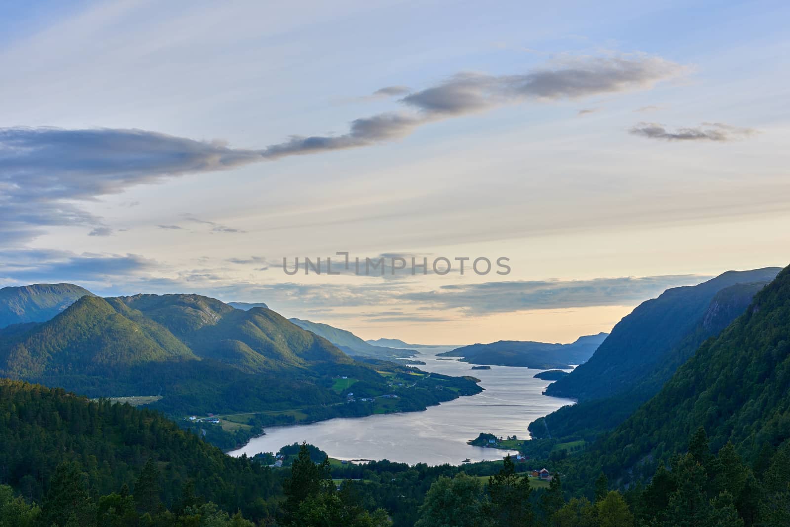 View of Arvagsfjorden in Aure, Norway.