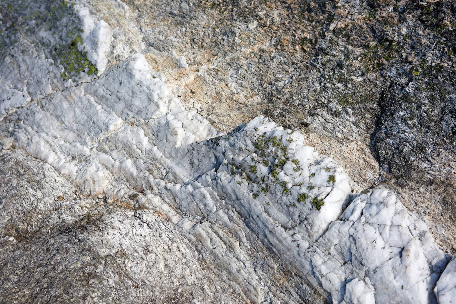 Marble vain in a mountain.