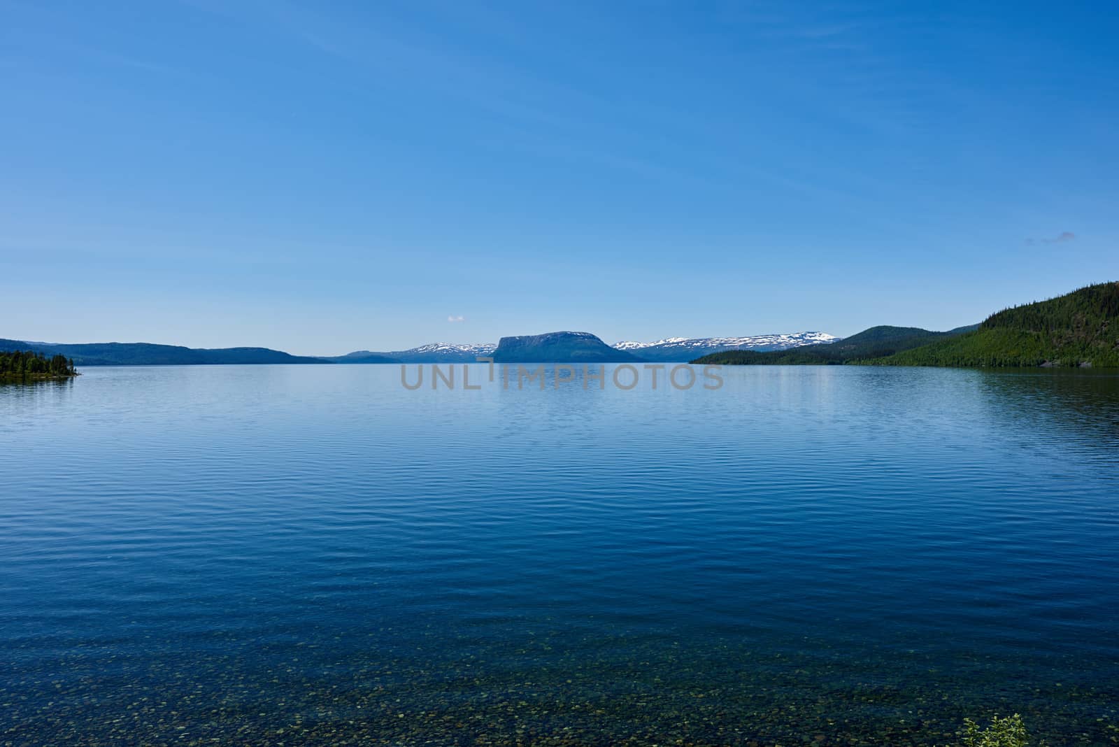 Water and Mountains view.