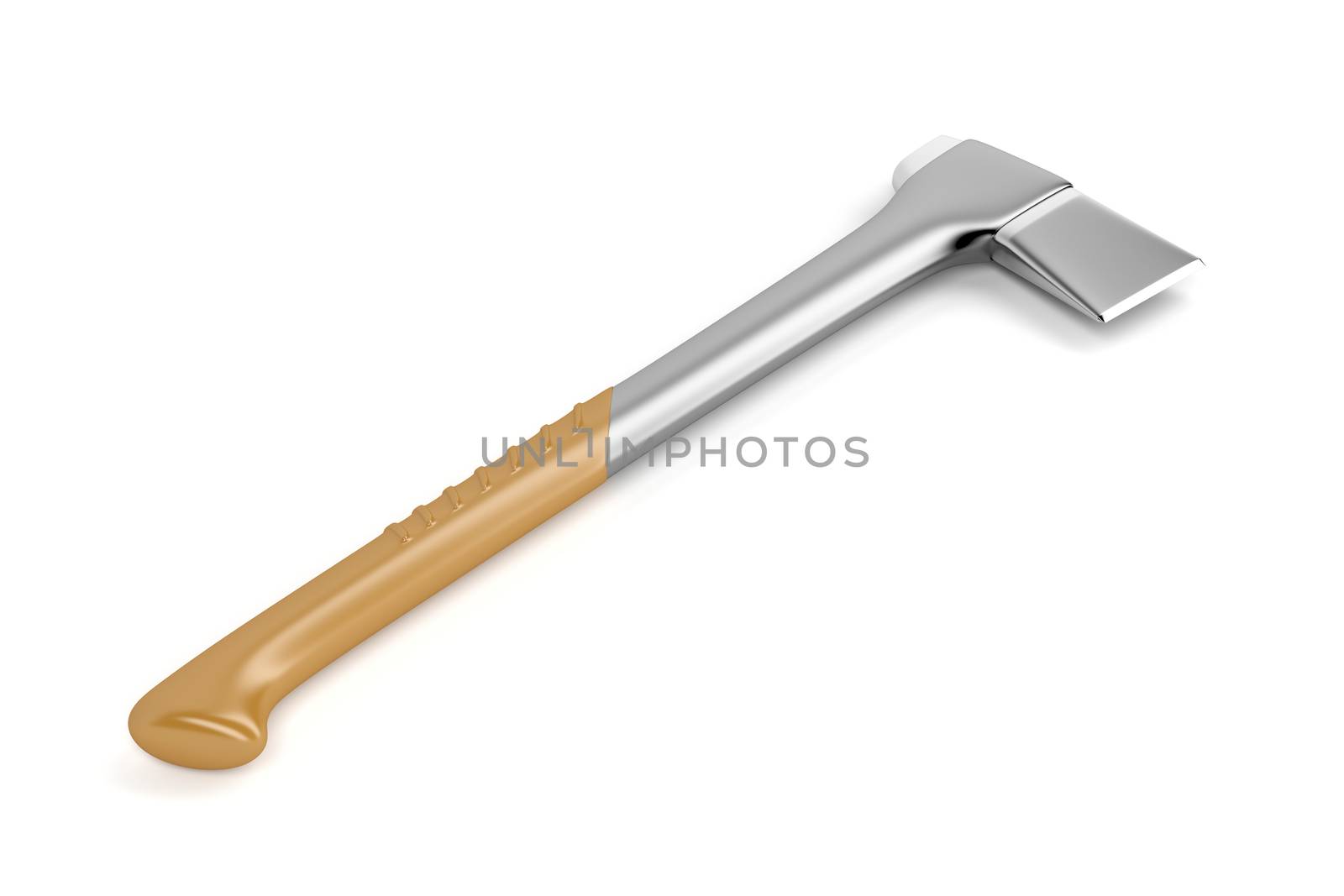 Axe on white background, 3D illustration 