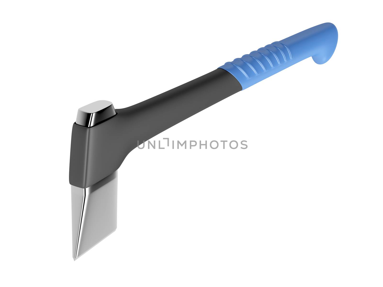 Axe with fibreglass handle isolated on white background 