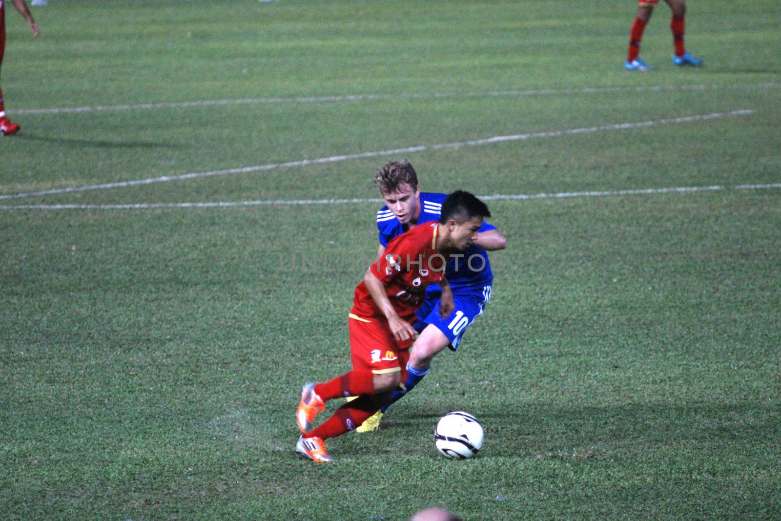 The 42nd King's cup international football match between Thailand and Finland at 700th Anniversary Stadium in Chiangmai, Thailand. Finland defeat Thailand 3-1 to win. by mranucha