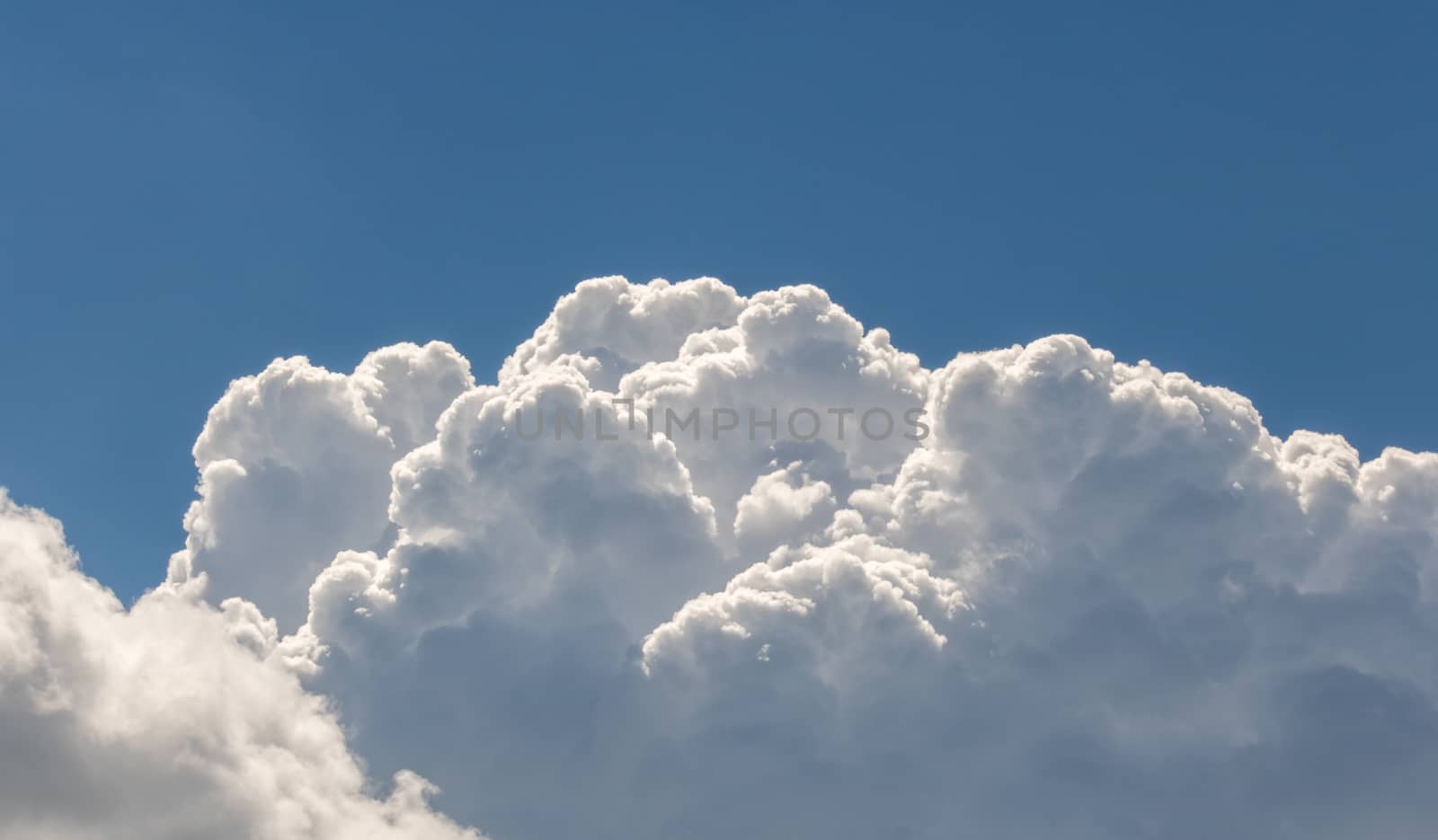 View of the fluffy white clouds in the  boundless sky