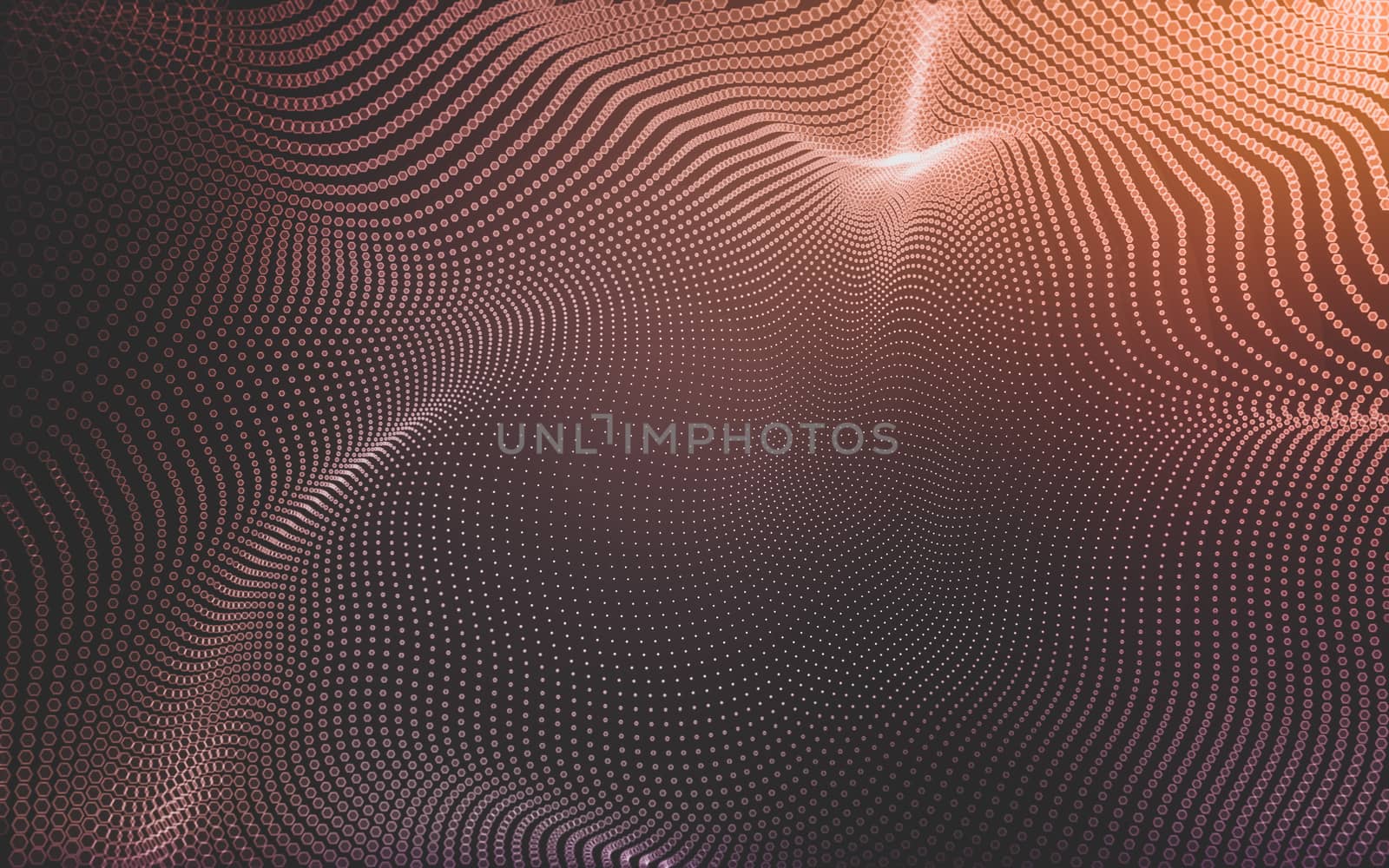 Abstract polygonal space low poly dark background with connecting dots and lines. Connection structure. 3d rendering