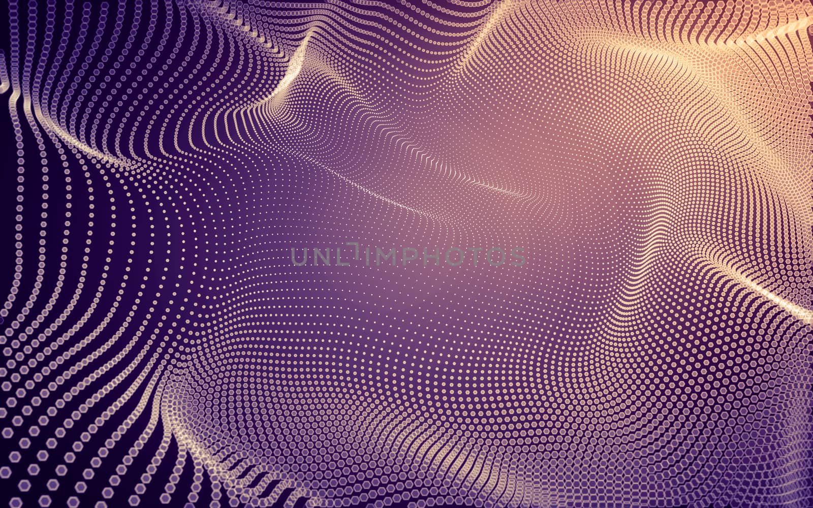 Abstract polygonal space low poly dark background with connecting dots and lines. Connection structure. 3d rendering